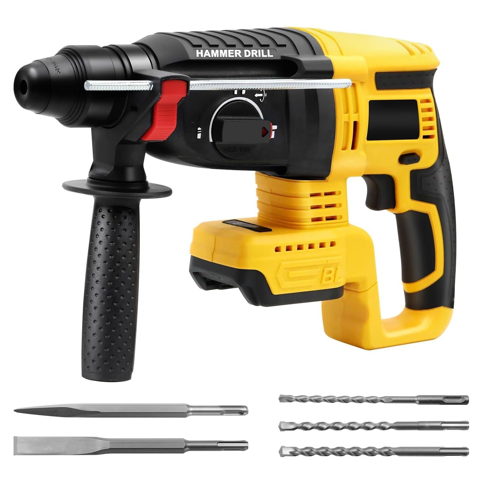 Taladro de Martillo Inalámbrico Dewalt 20V MAX SDS-Plus 4 en 1