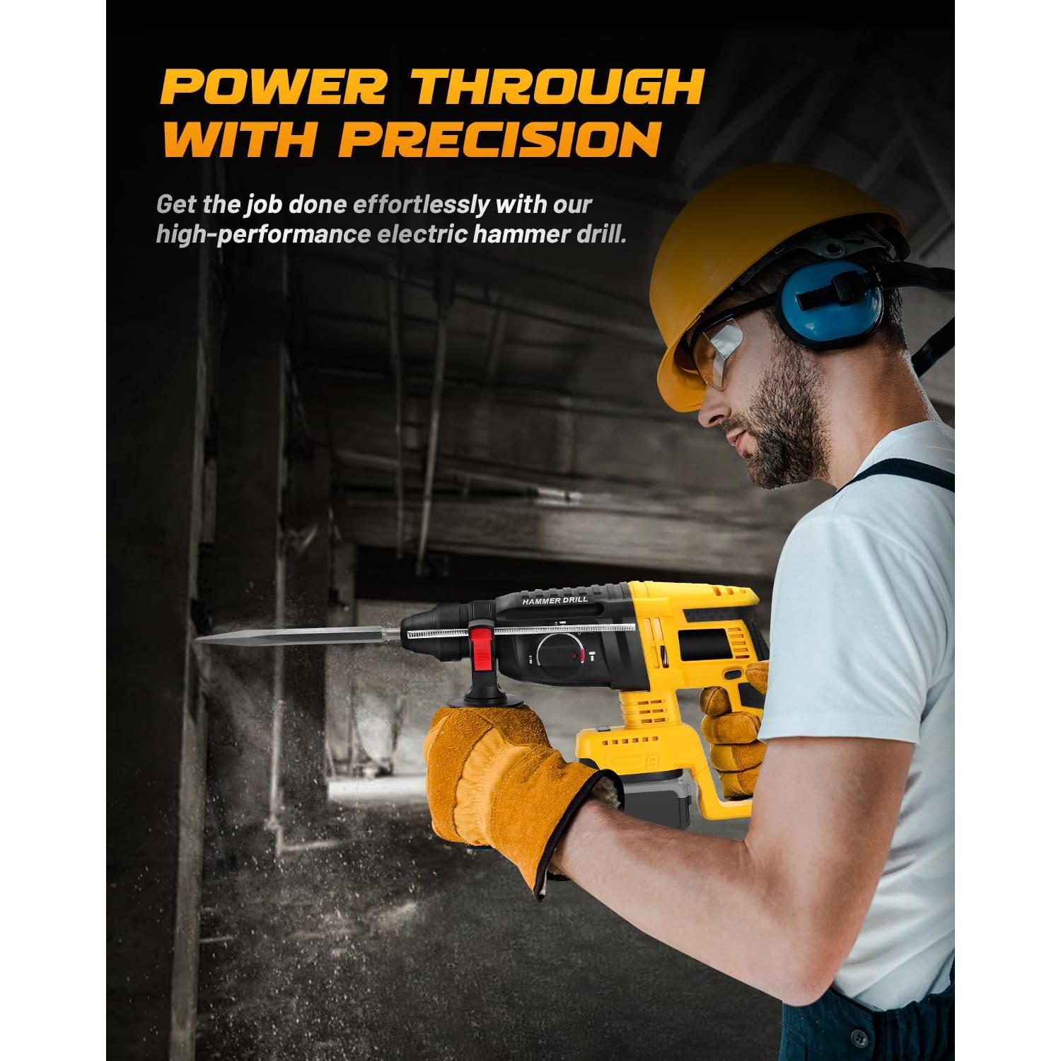 Taladro de Martillo Inalámbrico Dewalt 20V MAX SDS-Plus 4 en 1