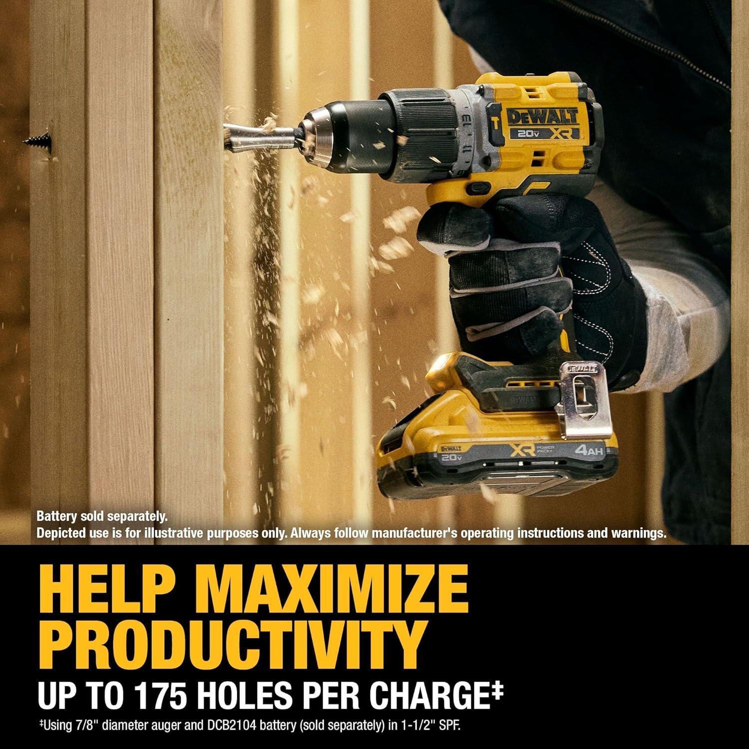 Taladro Perforador Inalámbrico DEWALT 20V MAX XR 1/2" Sin Escobillas