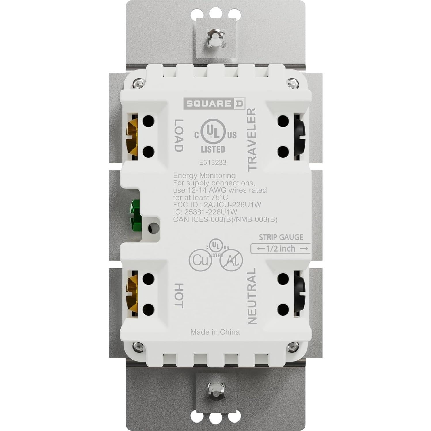 Interruptor Regulador de Luz Inteligente Square D 15A Z-Wave Plus