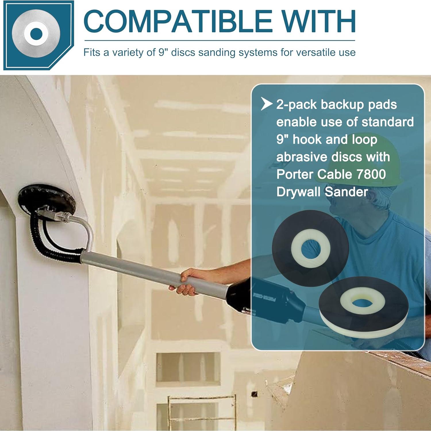 Paquete de 2 almohadillas de respaldo 9" LikeLion para lijador PC 7800