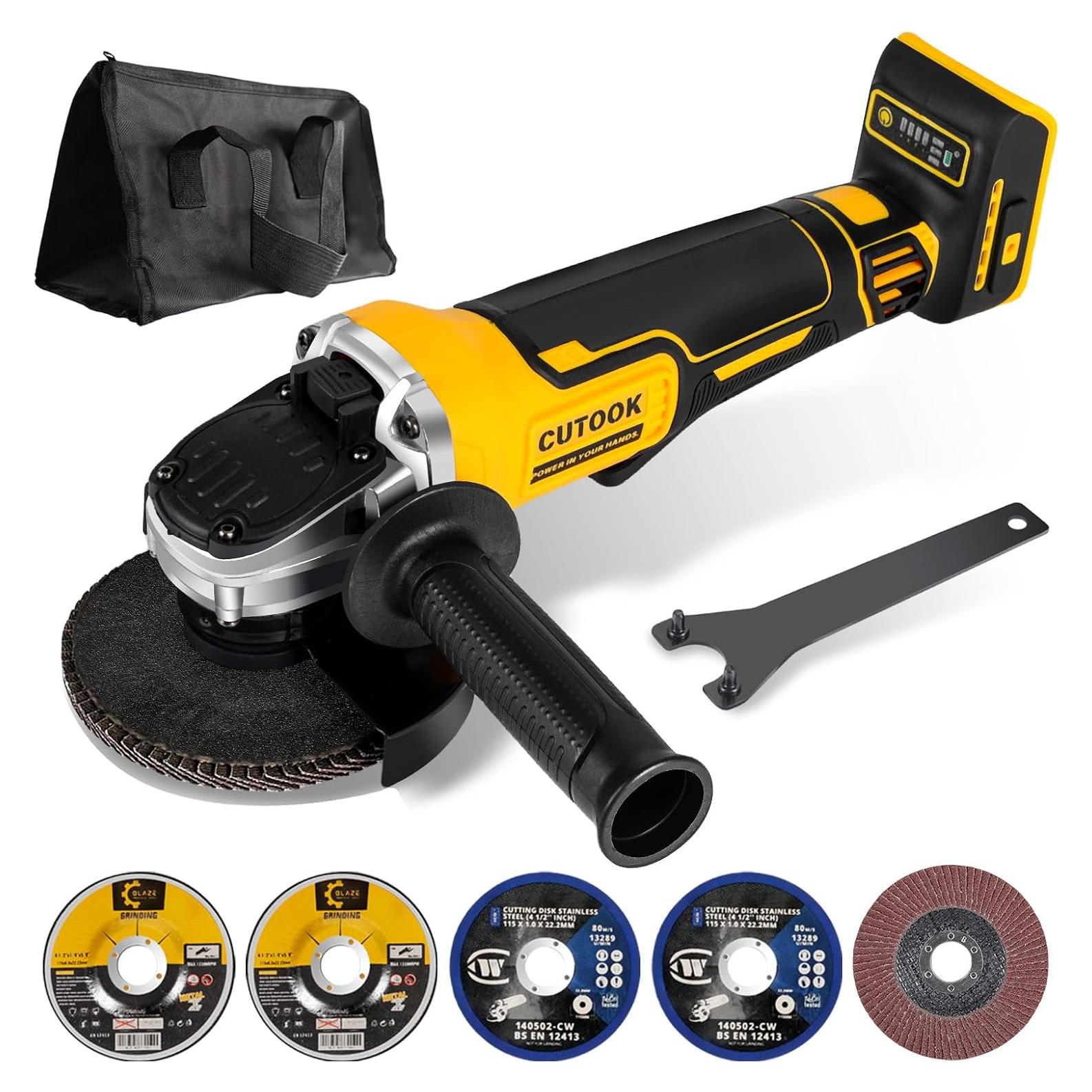 Amoladora Angular Inalámbrica CUTOOK 20V 10000 RPM 4 Velocidades