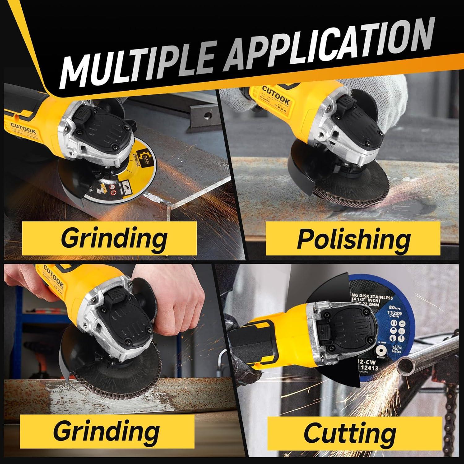 Amoladora Angular Inalámbrica CUTOOK 20V 10000 RPM 4 Velocidades