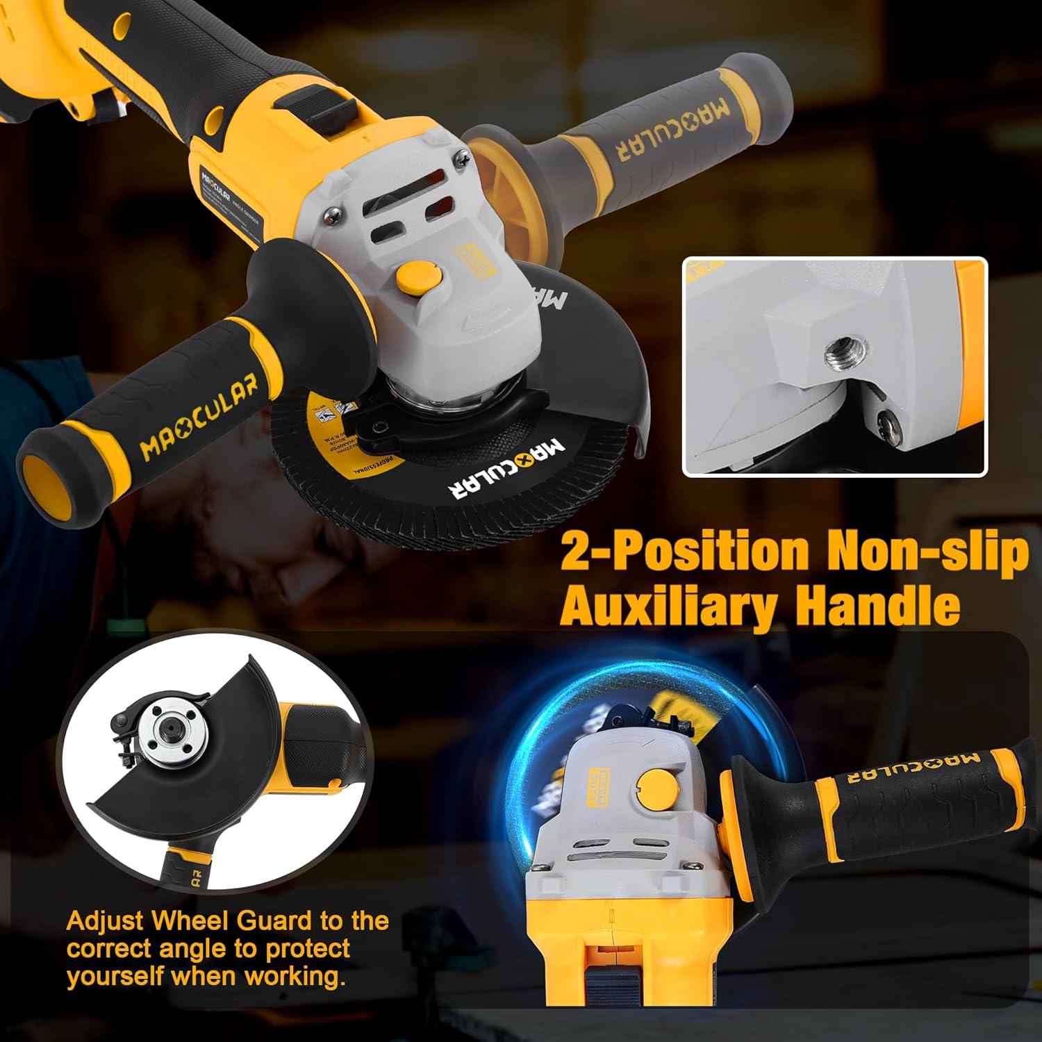 Amoladora Angular Inalámbrica Maxcular 20V 9600 RPM 4.5"-5"