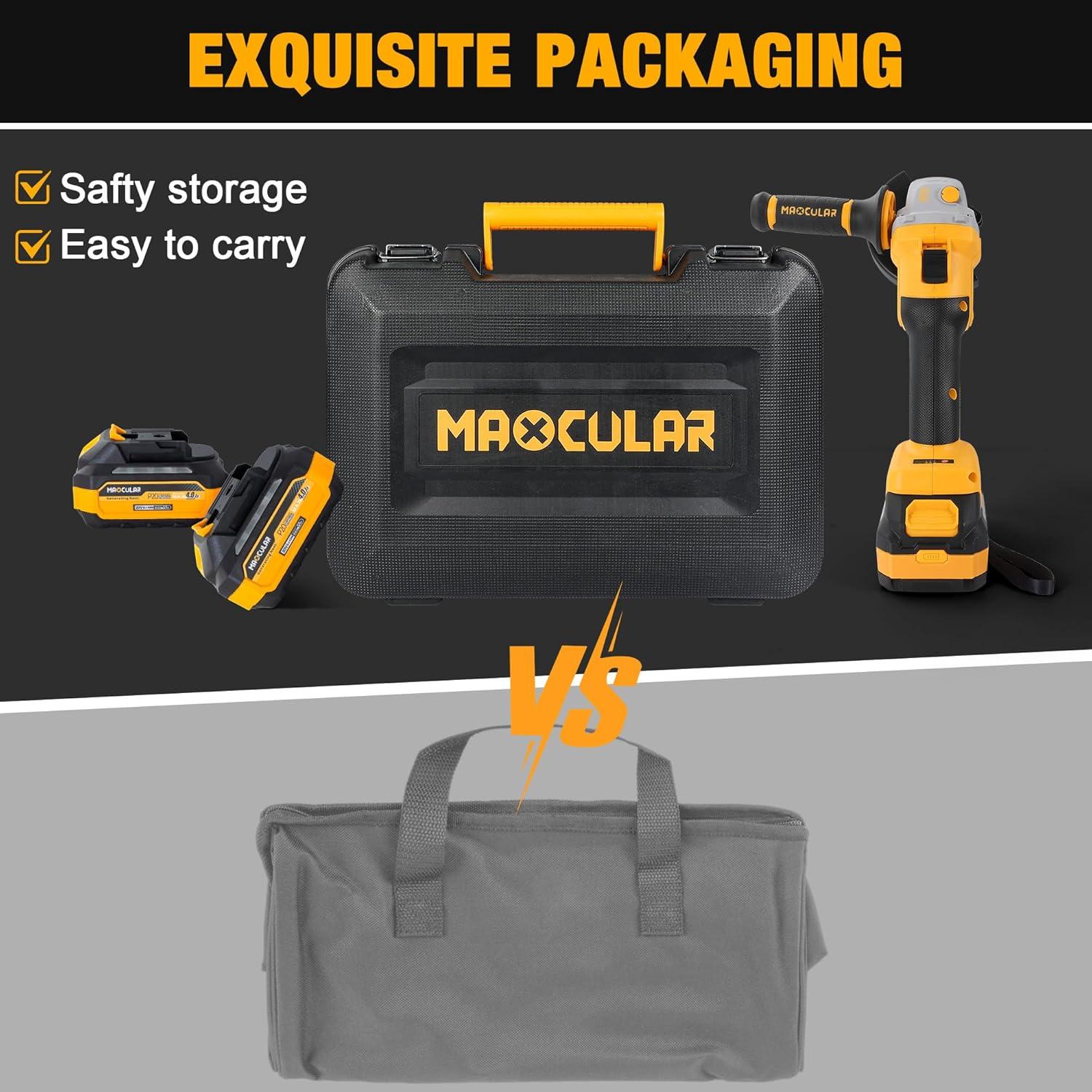 Amoladora Angular Inalámbrica Maxcular 20V 9600 RPM 4.5"-5"