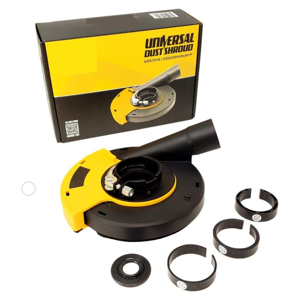 Funda de Polvo QuickT GDS701K para Amoladora 5" con Conexión Aspiradora