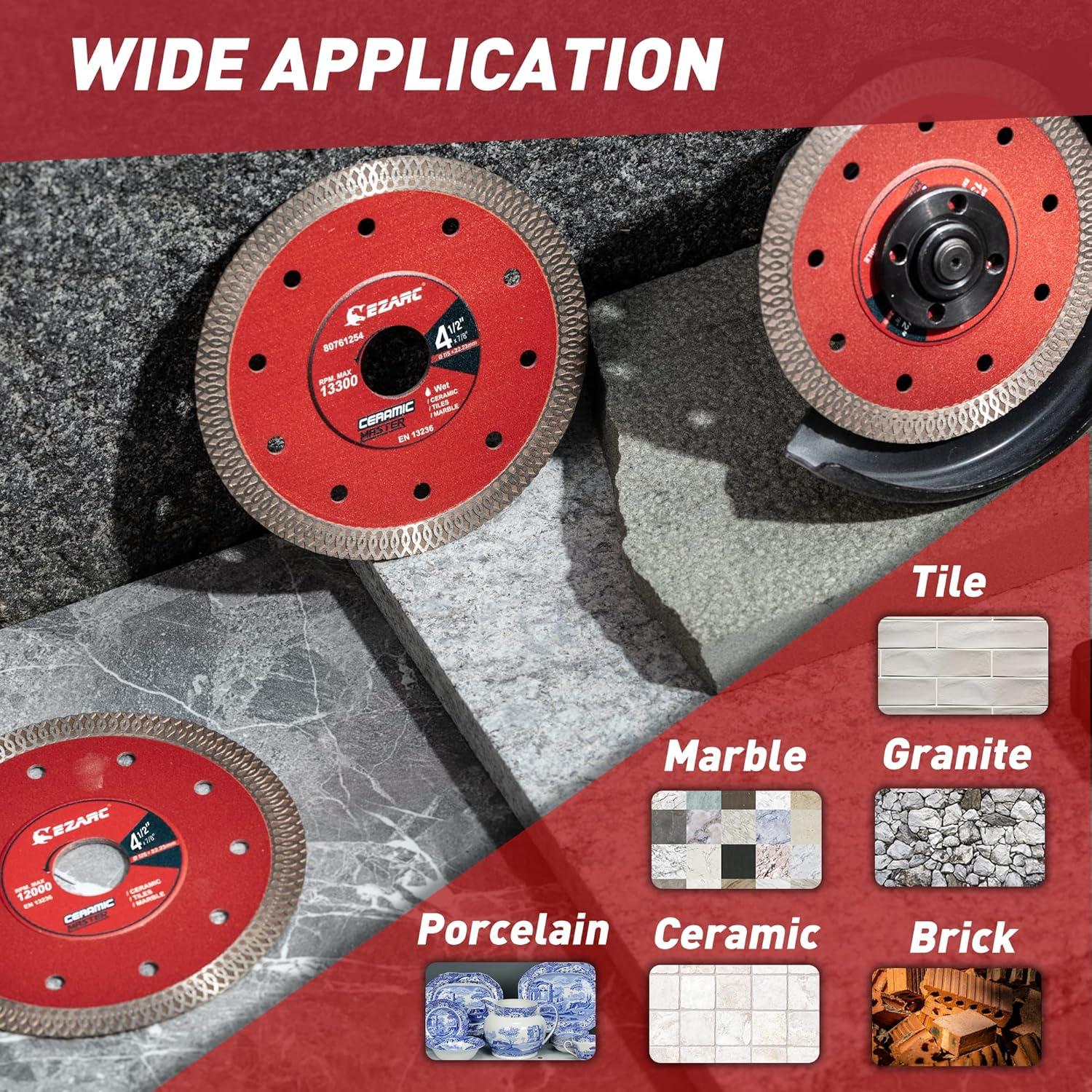 Cuchilla de Diamante EZARC 4.5" para Azulejos - 2 Pack