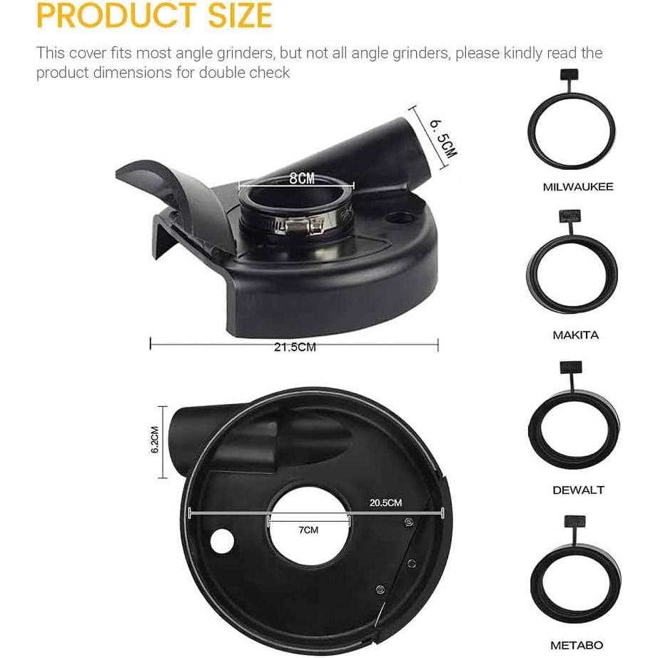 Cubierta de Polvo Universal RLOZUI para Amoladora 7"