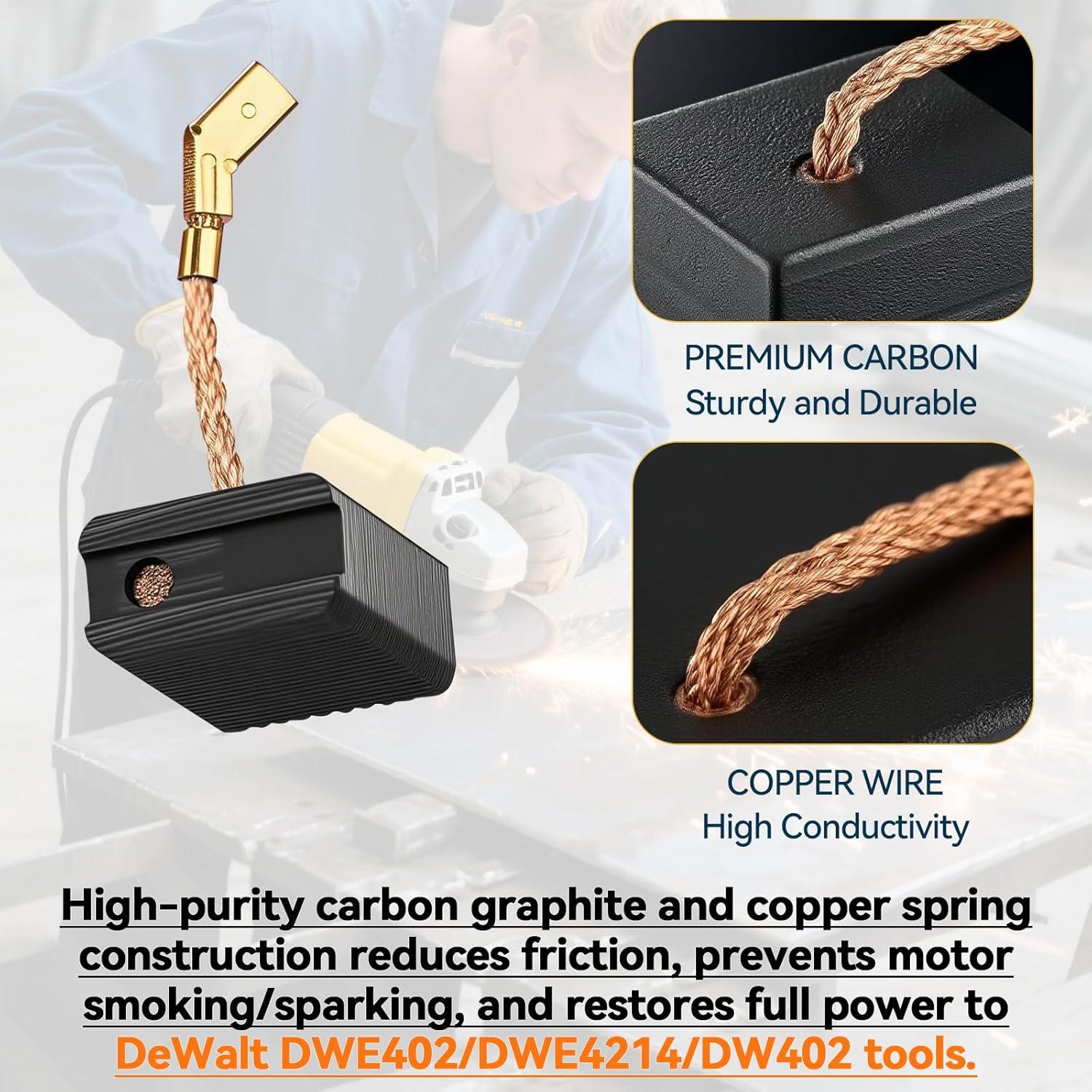 Paquete de 10 Carbones N257540 para Amoladoras DeWalt