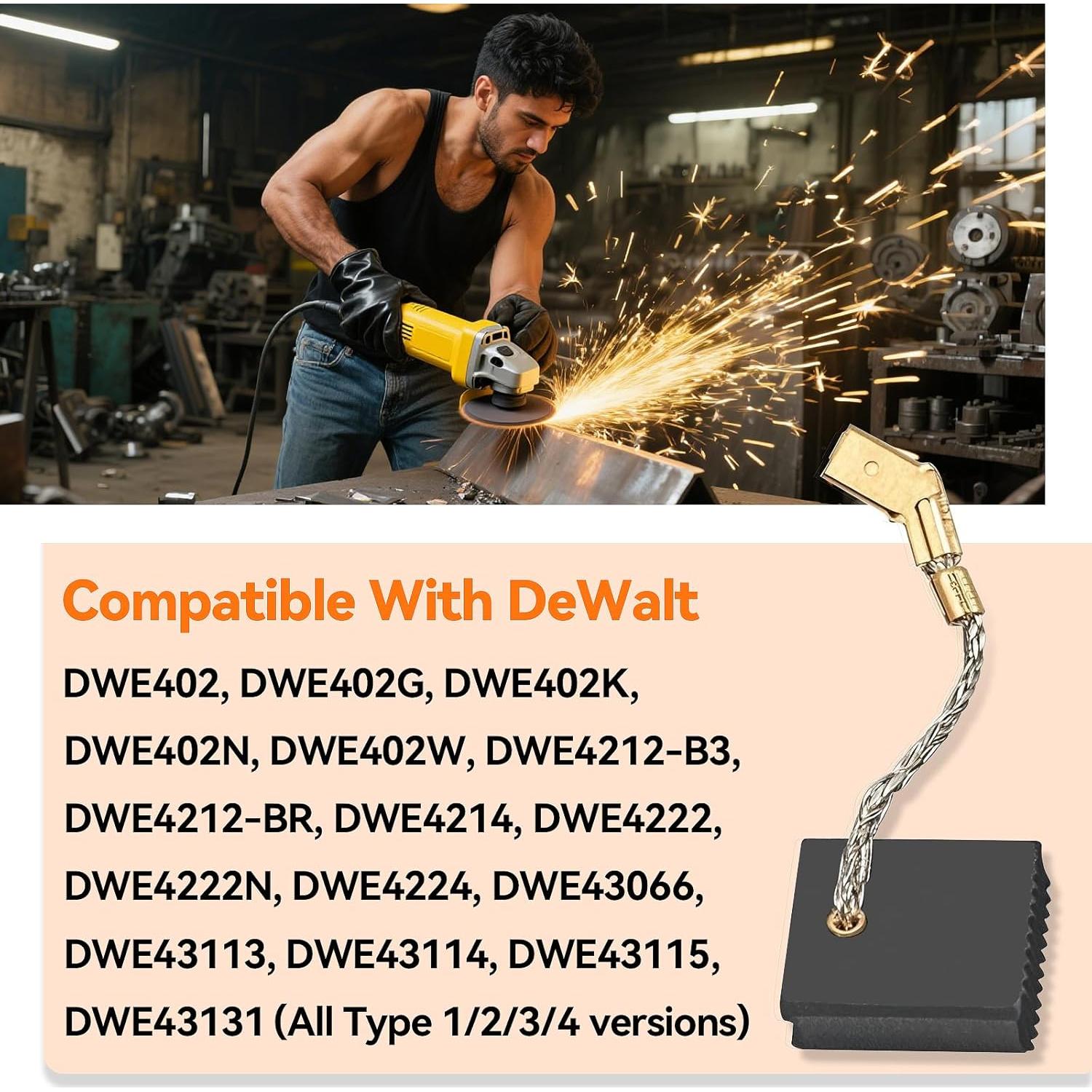 Paquete de 10 Carbones N257540 para Amoladoras DeWalt