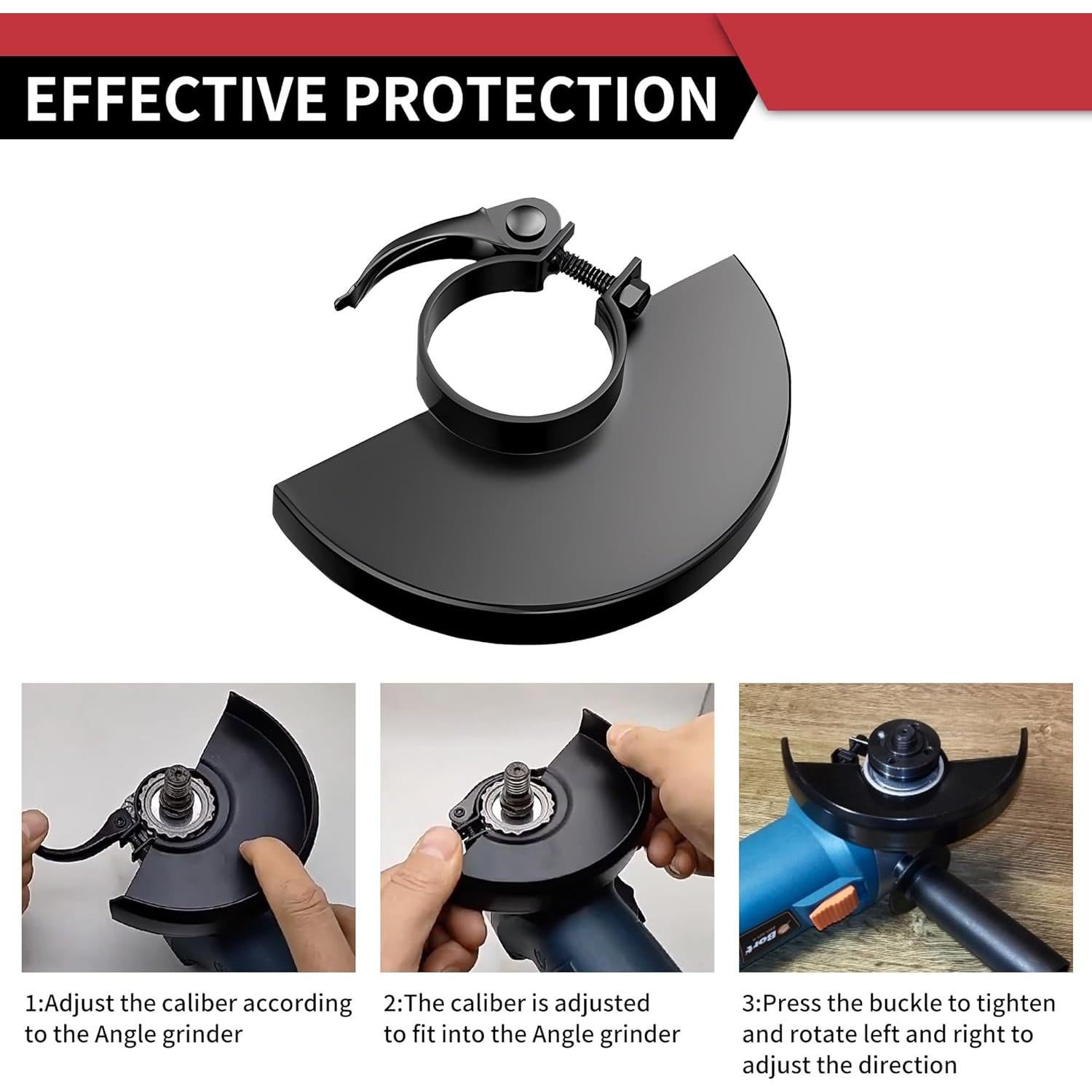 Protector de Esmeril Angular Ajustable Goduog 6.45" Metal