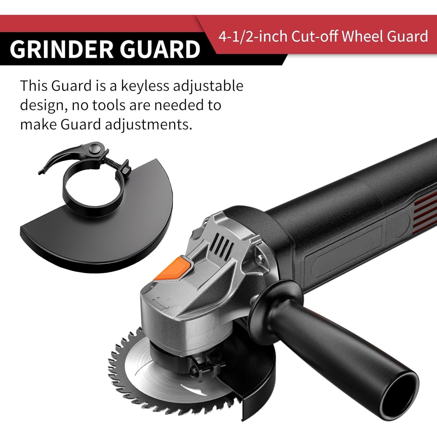 Protector de Esmeril Angular Ajustable Goduog 6.45" Metal