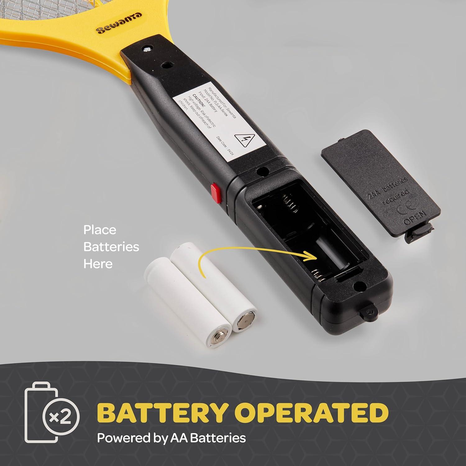 Raqueta Eléctrica para Moscas Sewanta - Zapper 1500V Juego de 2