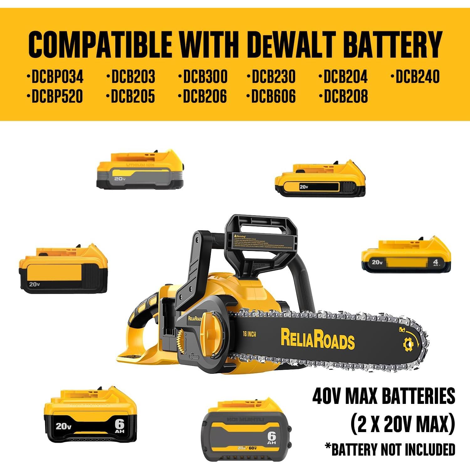Motosierra Sin Escobillas 40V 16 Pulgadas ReliaRoads