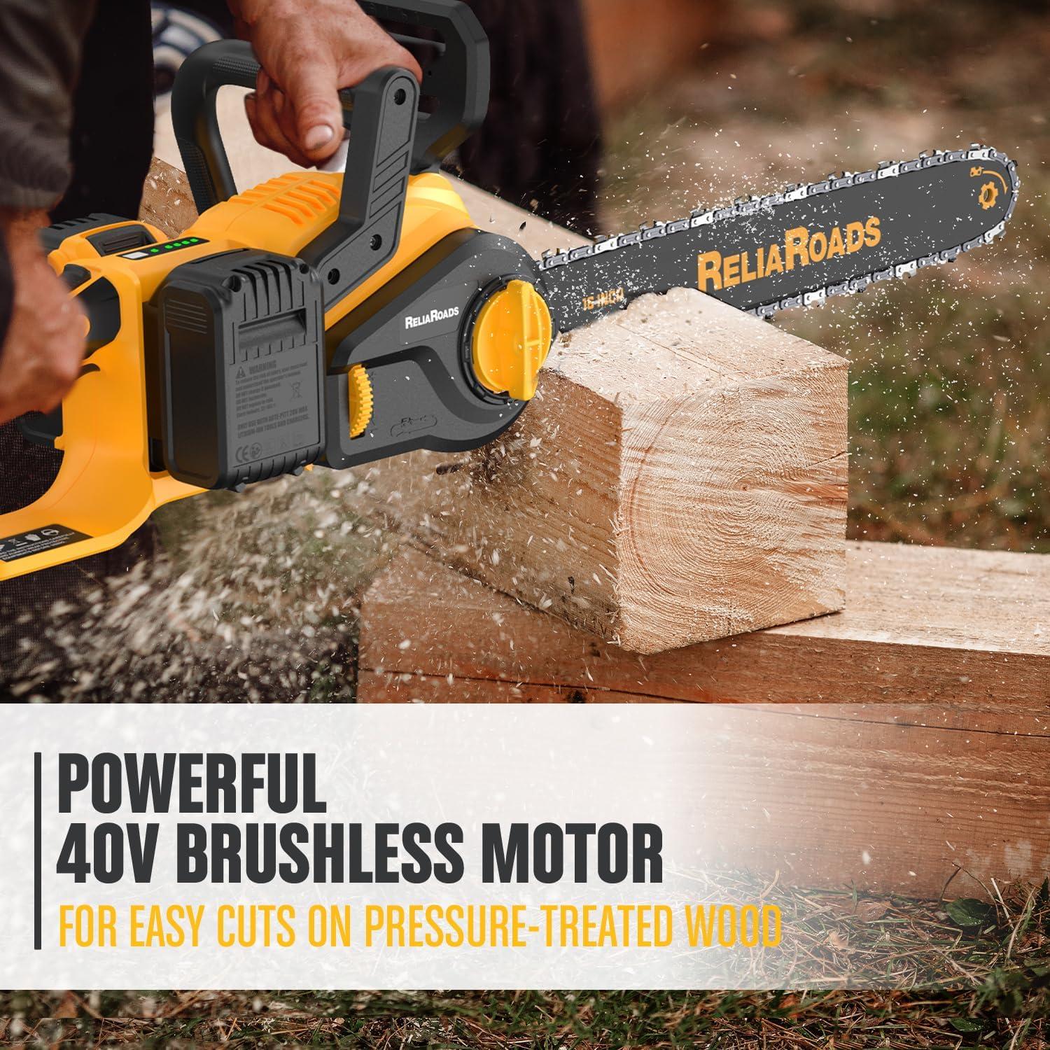 Motosierra Sin Escobillas 40V 16 Pulgadas ReliaRoads