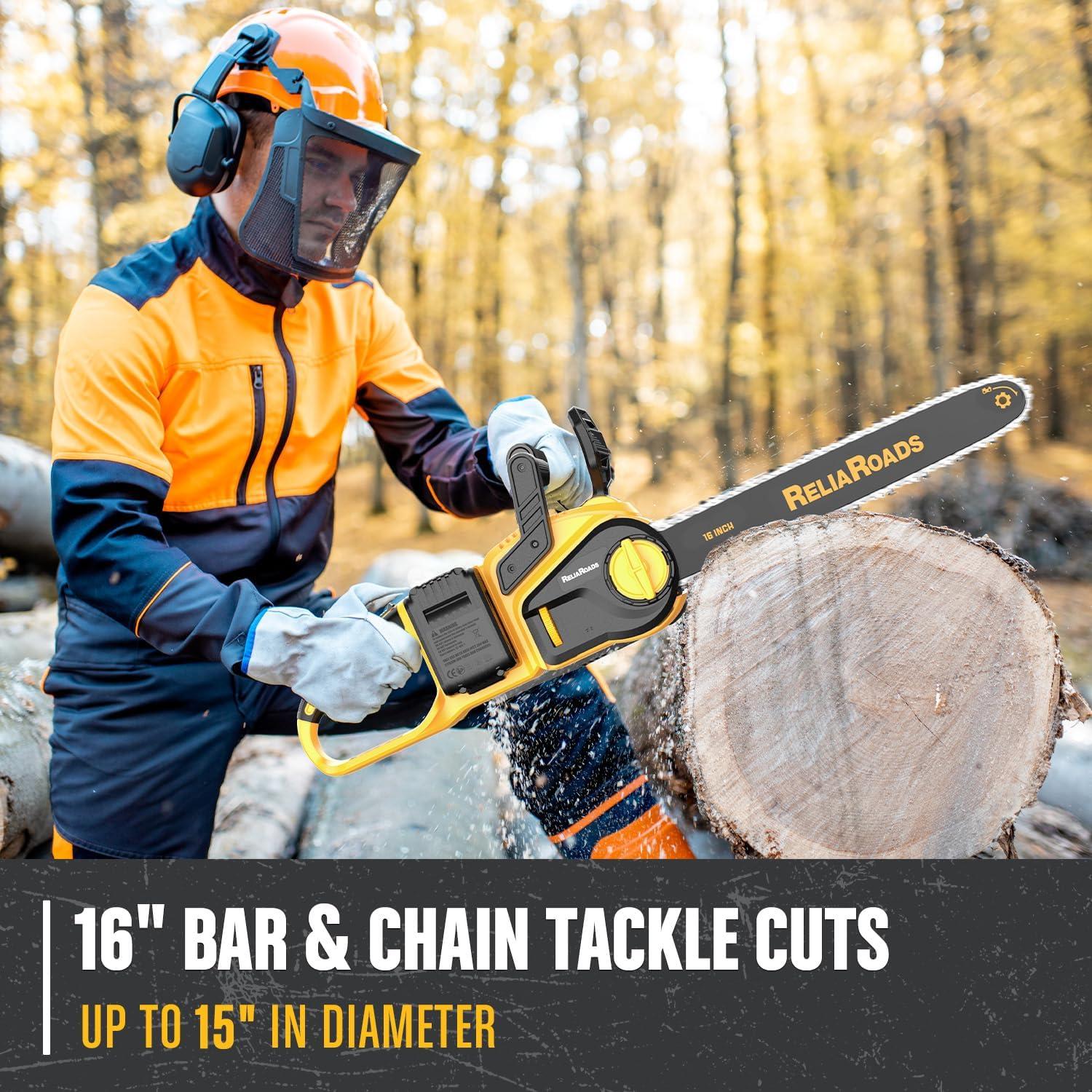 Motosierra Sin Escobillas 40V 16 Pulgadas ReliaRoads