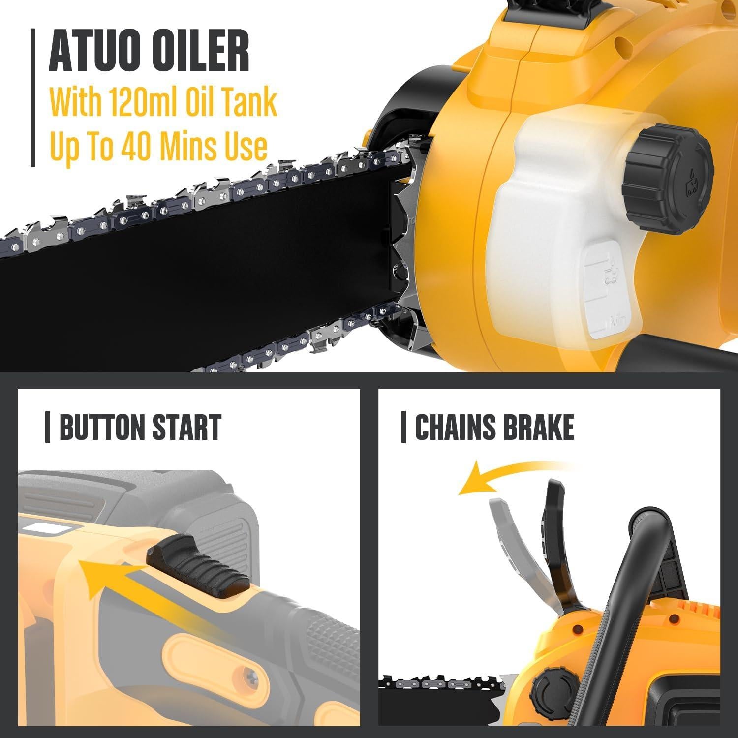 Motosierra Sin Escobillas 40V 16 Pulgadas ReliaRoads