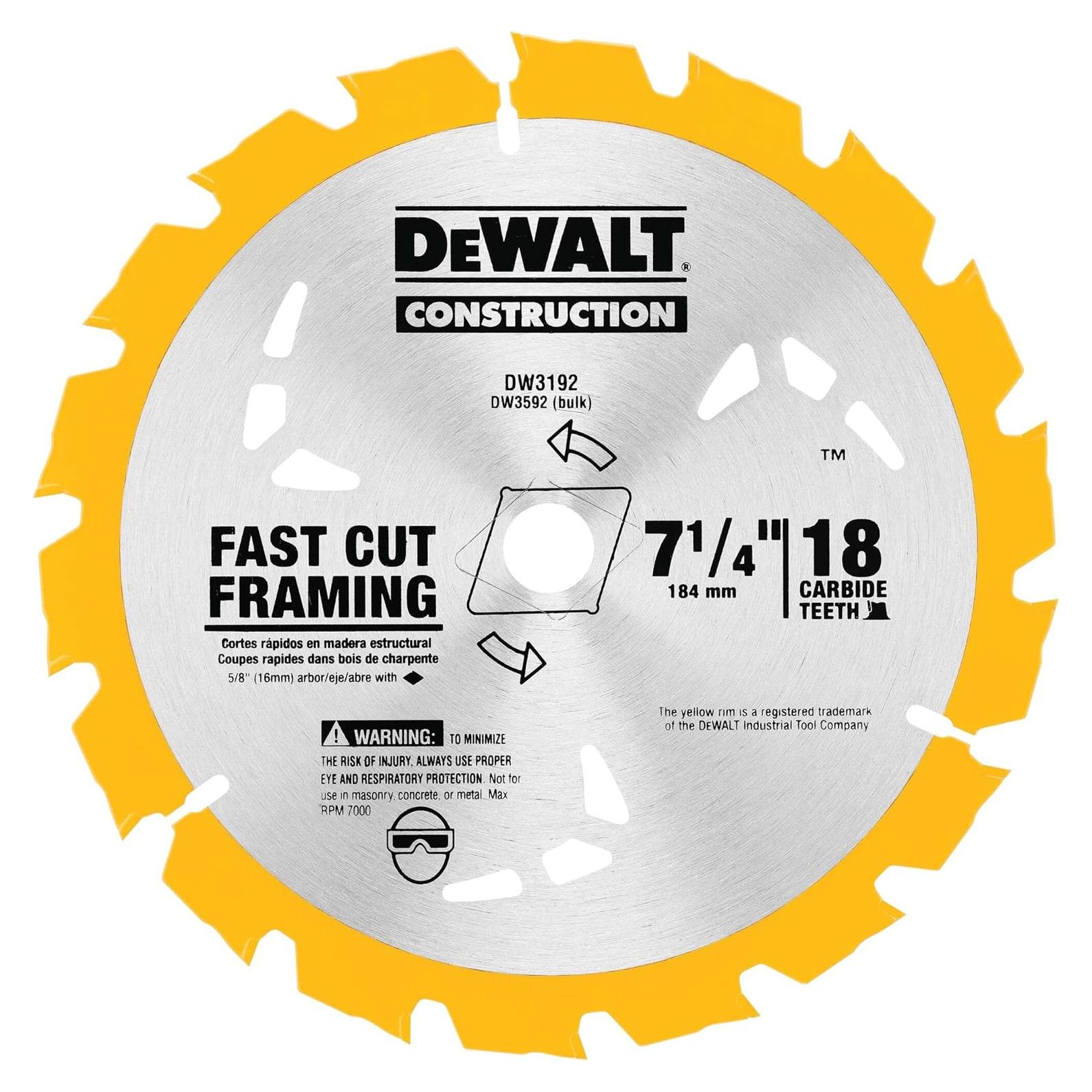 Sierra Circular DEWALT DW3192 18 Dientes 18 cm Corte Madera