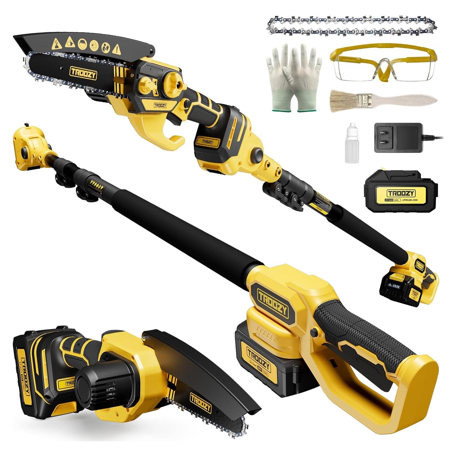 Sierra de Poste Inalámbrica TROOZY 6" con Batería 21V