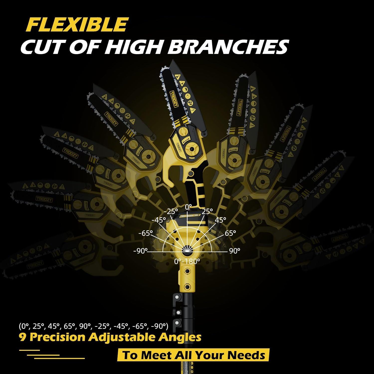Sierra de Poste Inalámbrica TROOZY 6" con Batería 21V