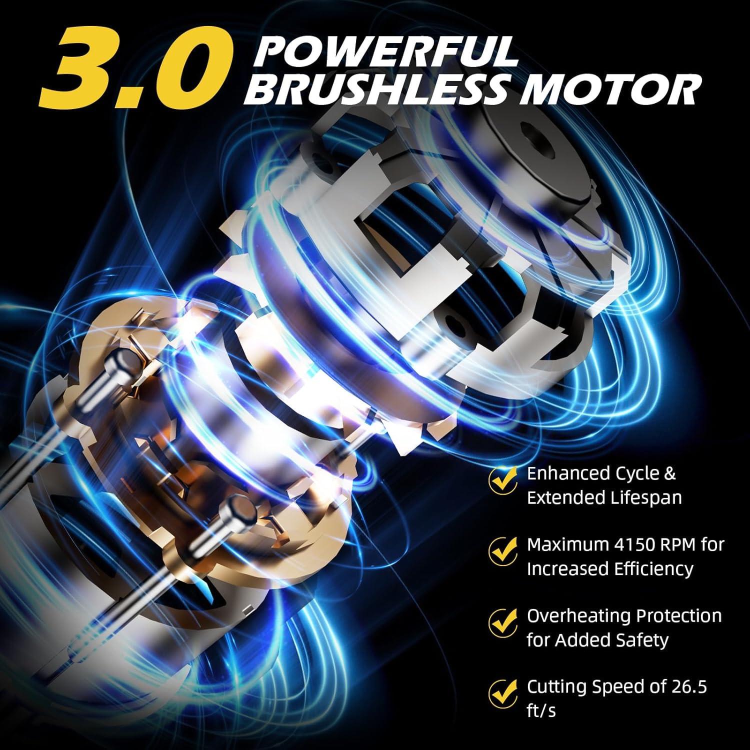 Sierra de Poste Inalámbrica TROOZY 6" con Batería 21V