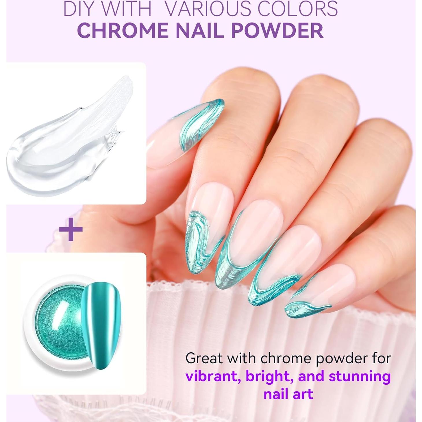 Makartt Gel de Uñas 3D Claro 2PCS para Arte de Uñas