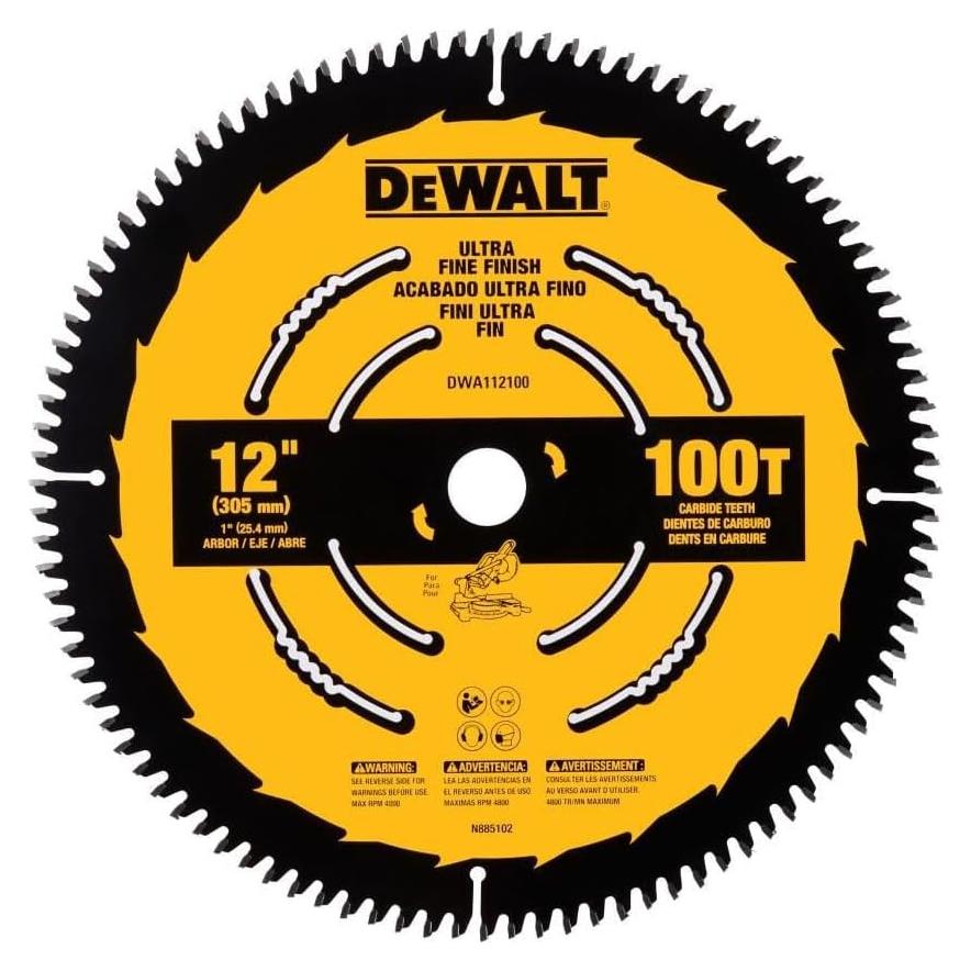 Sierra de Inglete DEWALT 30.48 cm 100 Dientes Acabado Fino