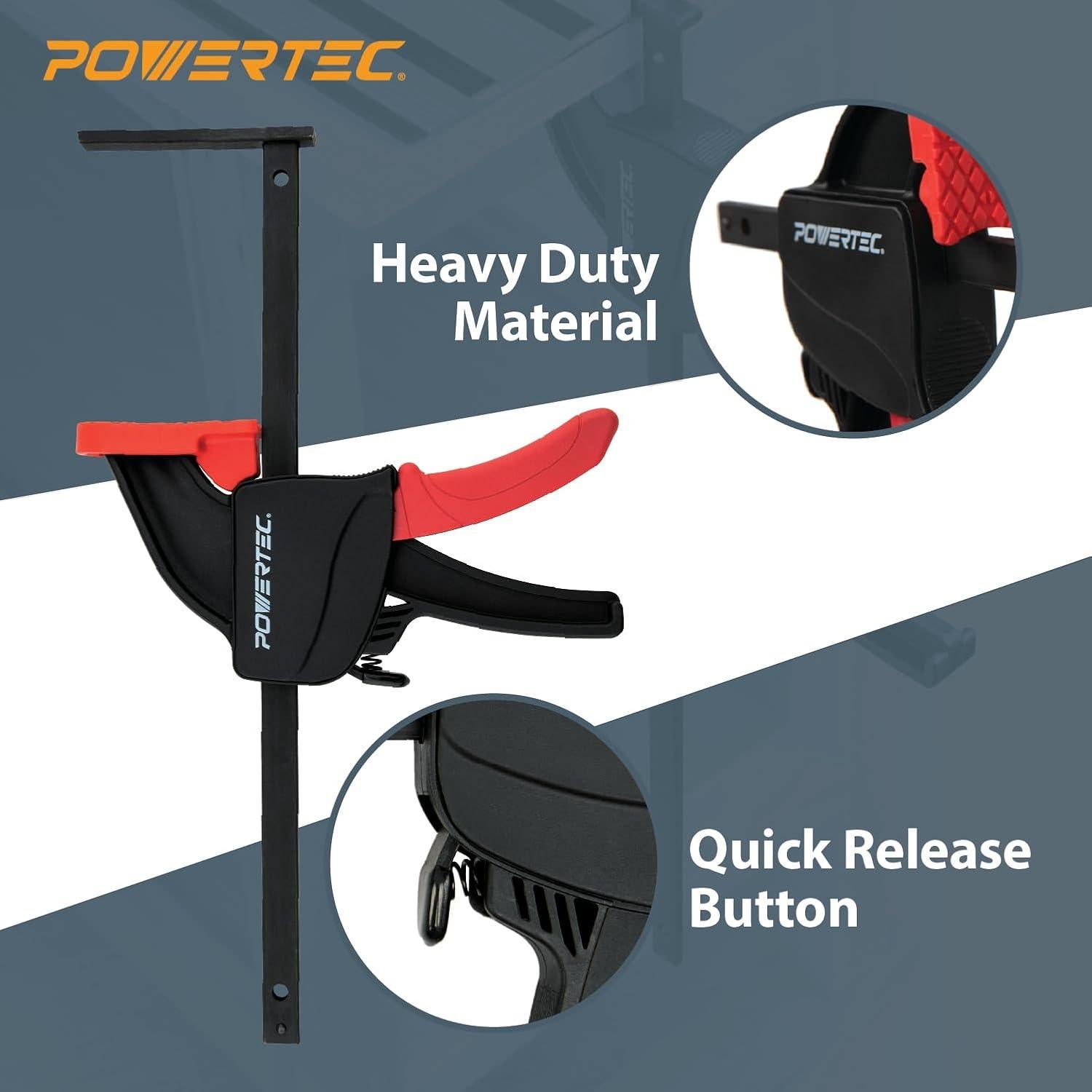 Juego de Guía de Sierra de Carril POWERTEC 72199 55" con Abrazaderas