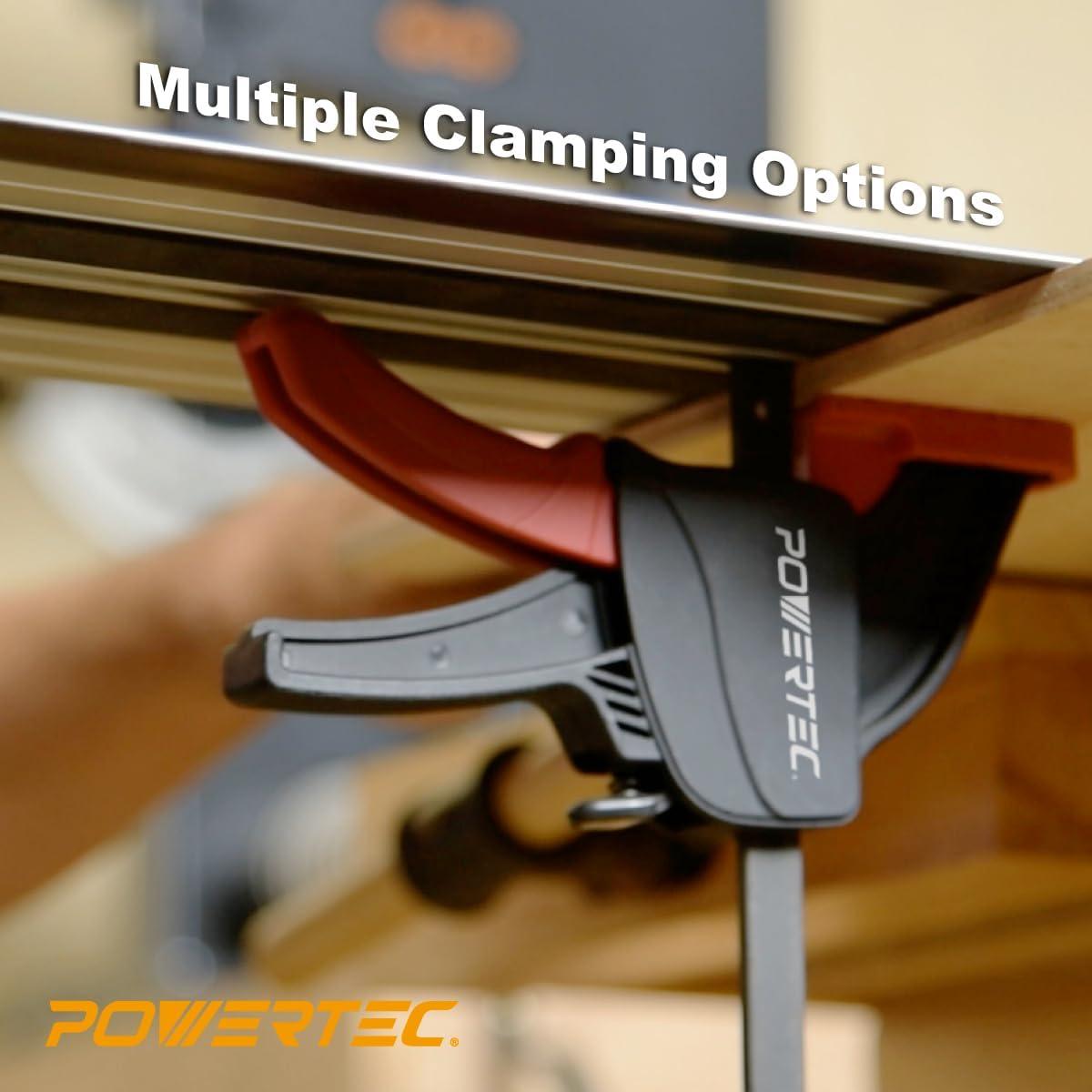 Juego de Guía de Sierra de Carril POWERTEC 72199 55" con Abrazaderas