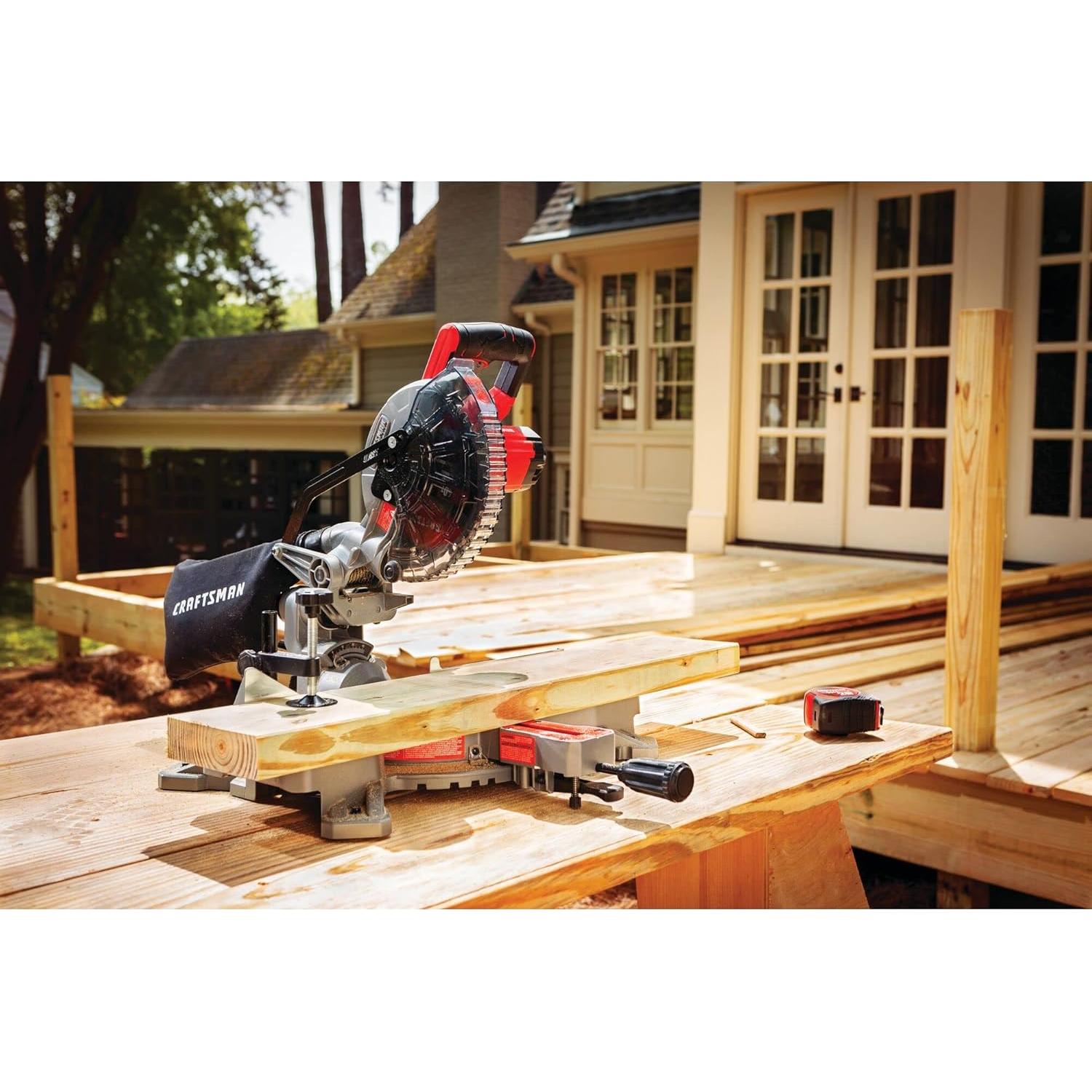 Sierra de inglete deslizante Craftsman V20 20V 7-1/4" con batería