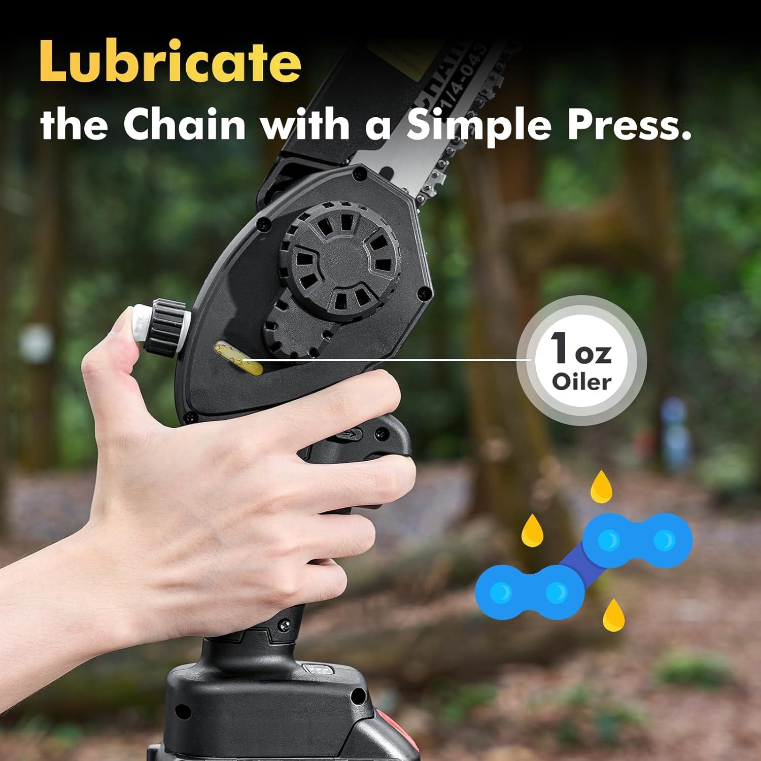 Sierra de Cadena Mini Inalámbrica Seesii DL07 8 Pulgadas