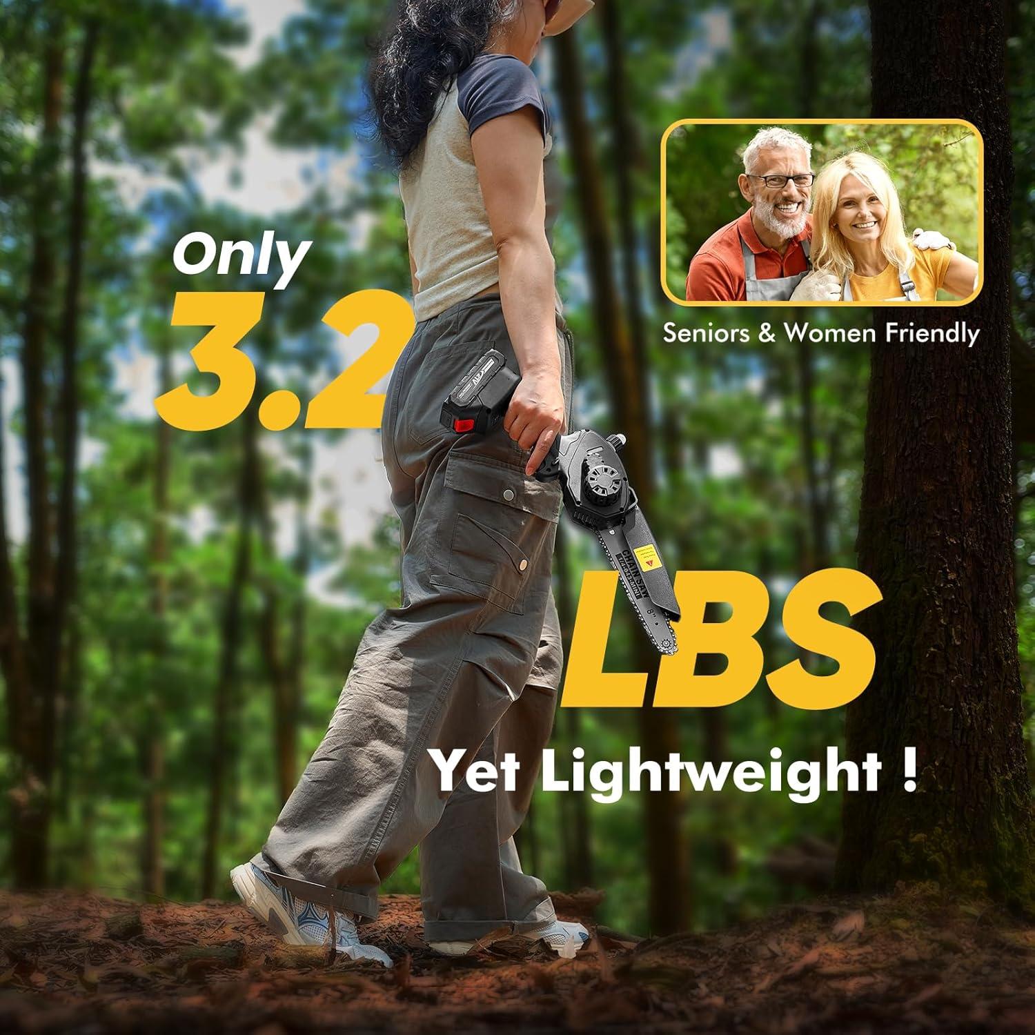 Sierra de Cadena Mini Inalámbrica Seesii DL07 8 Pulgadas