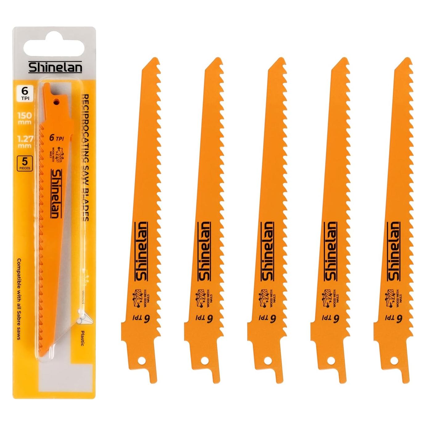 Hoja de sierra recíproca DEWALT DW4802 15.24 cm 6 TPI 5-Pack