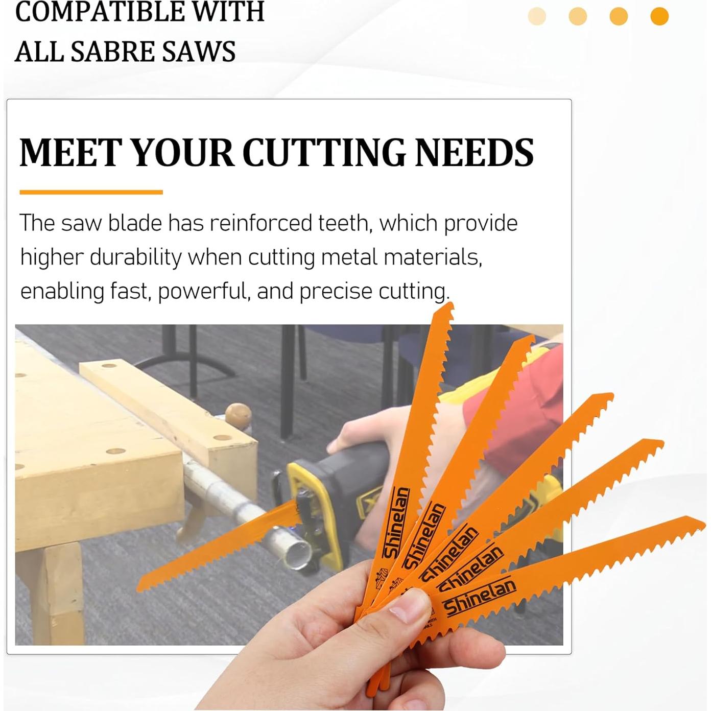 Hoja de sierra recíproca DEWALT DW4802 15.24 cm 6 TPI 5-Pack