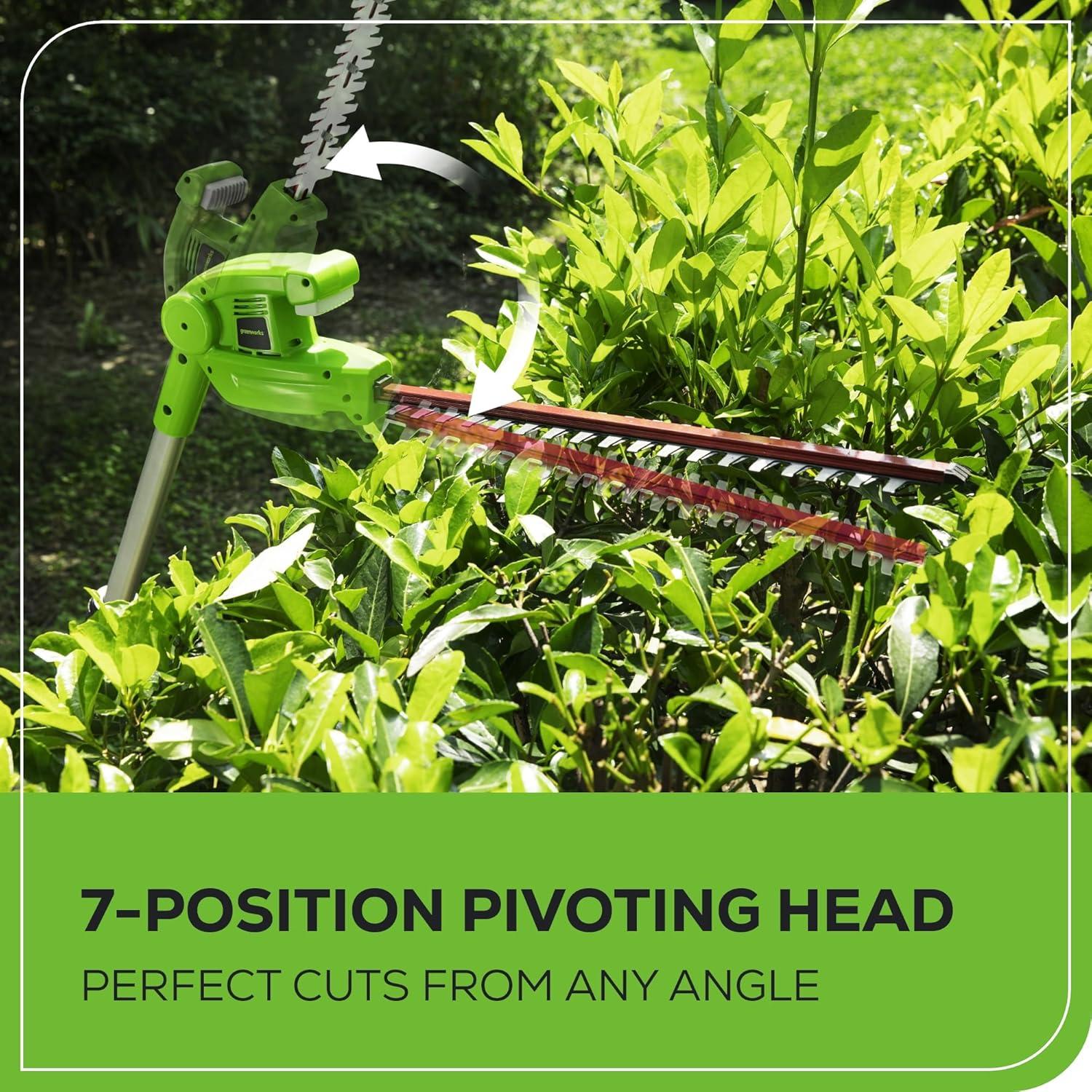 Kit Combo Greenworks 40V: Sierra de Poste 8" y Cortadora de Setos 20"