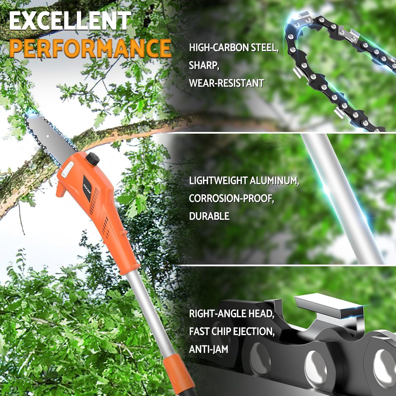 Sierra de Poste Inalámbrica Worksky 20V 8" Ajustable 4.3m