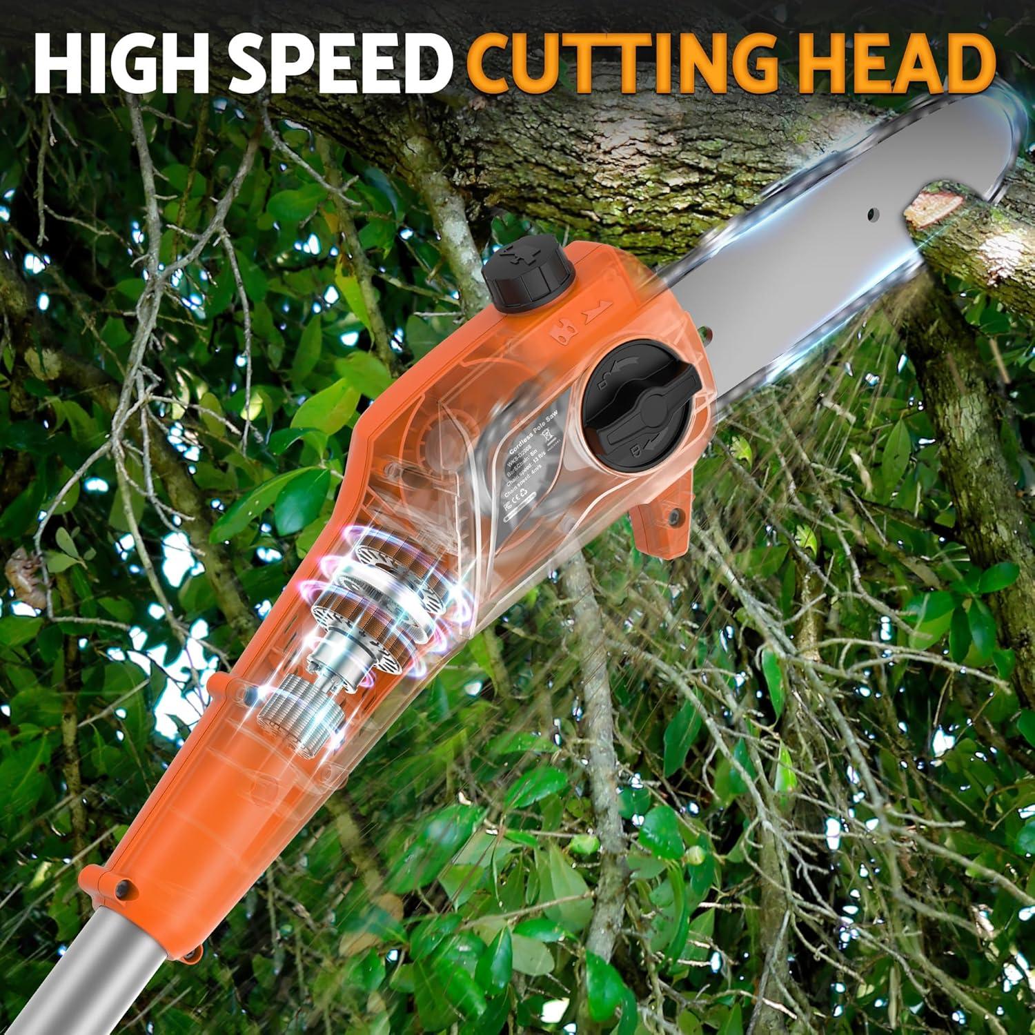 Sierra de Poste Inalámbrica Worksky 20V 8" Ajustable 4.3m