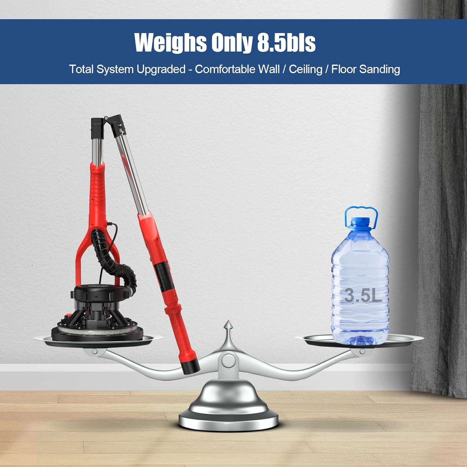 Lijadora para Drywall FOINCEF 950W 7 Velocidades con Aspiradora