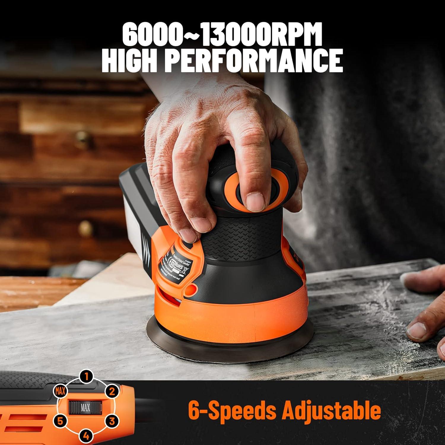 Lijadora Orbital DOVAMAN ROS01A 350W 6 Velocidades 12.7cm