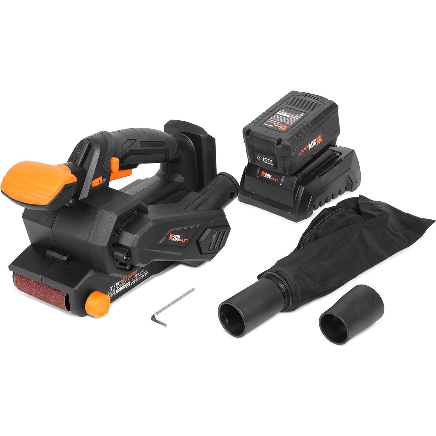 Lijadora de Banda Inalámbrica WEN 20V Max 4.0Ah Velocidad Variable