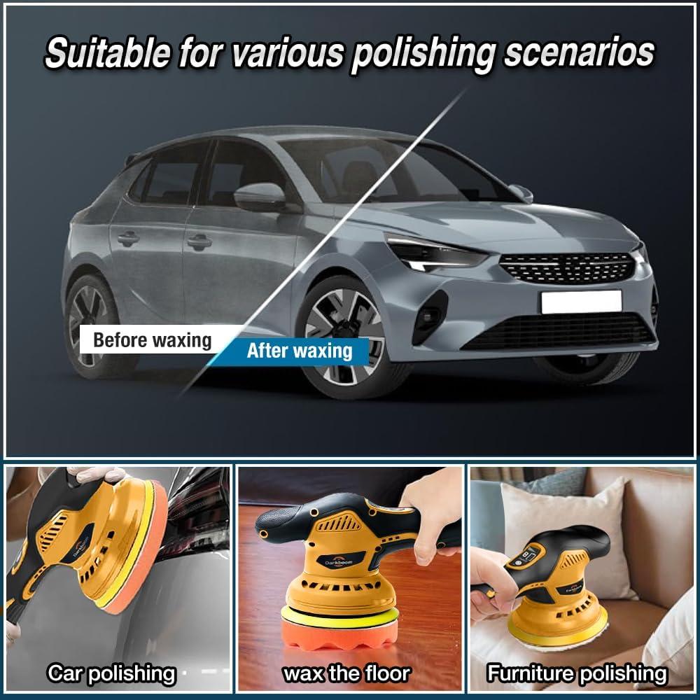 Pulidora a Batería HZPP 6" 5500RPM 2 Baterías 2.0Ah