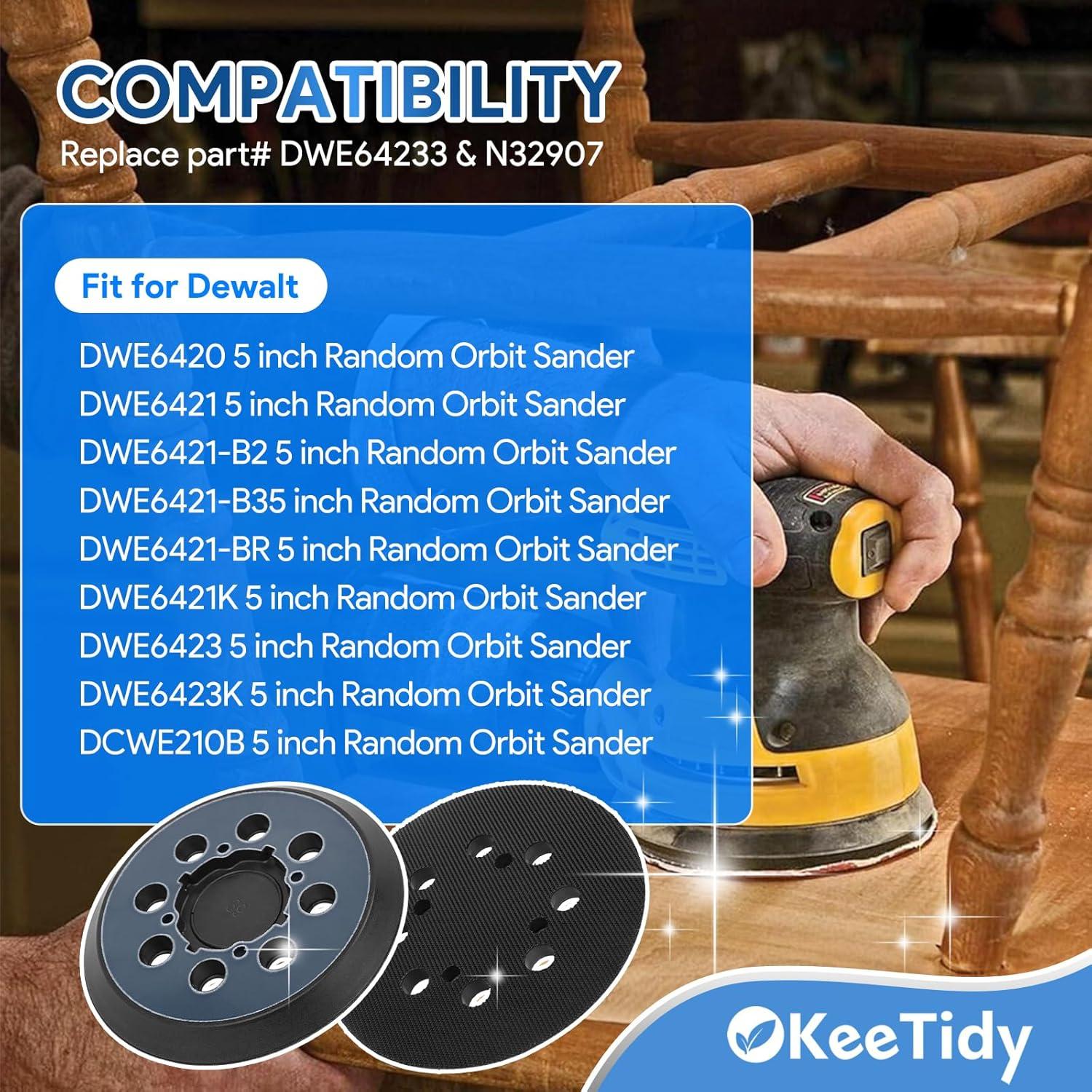 Almohadilla de Lijado 5" KeeTidy para DeWalt DWE6421 DWE6423