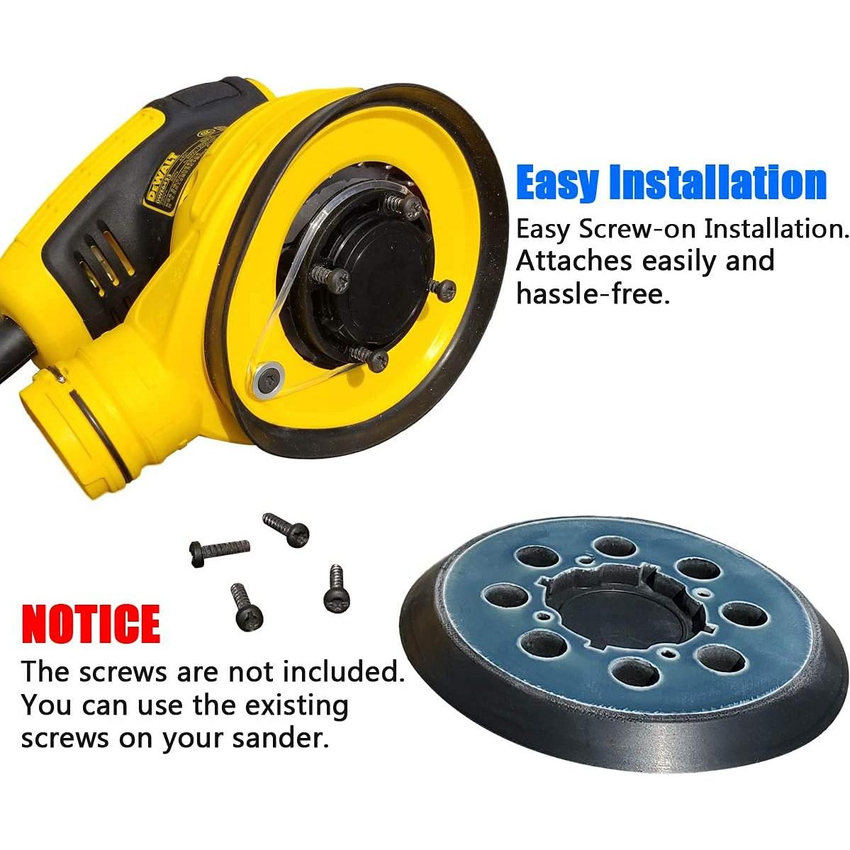 Almohadilla de Lijadora DeWalt 5" Gancho y Bucle 8 Agujeros