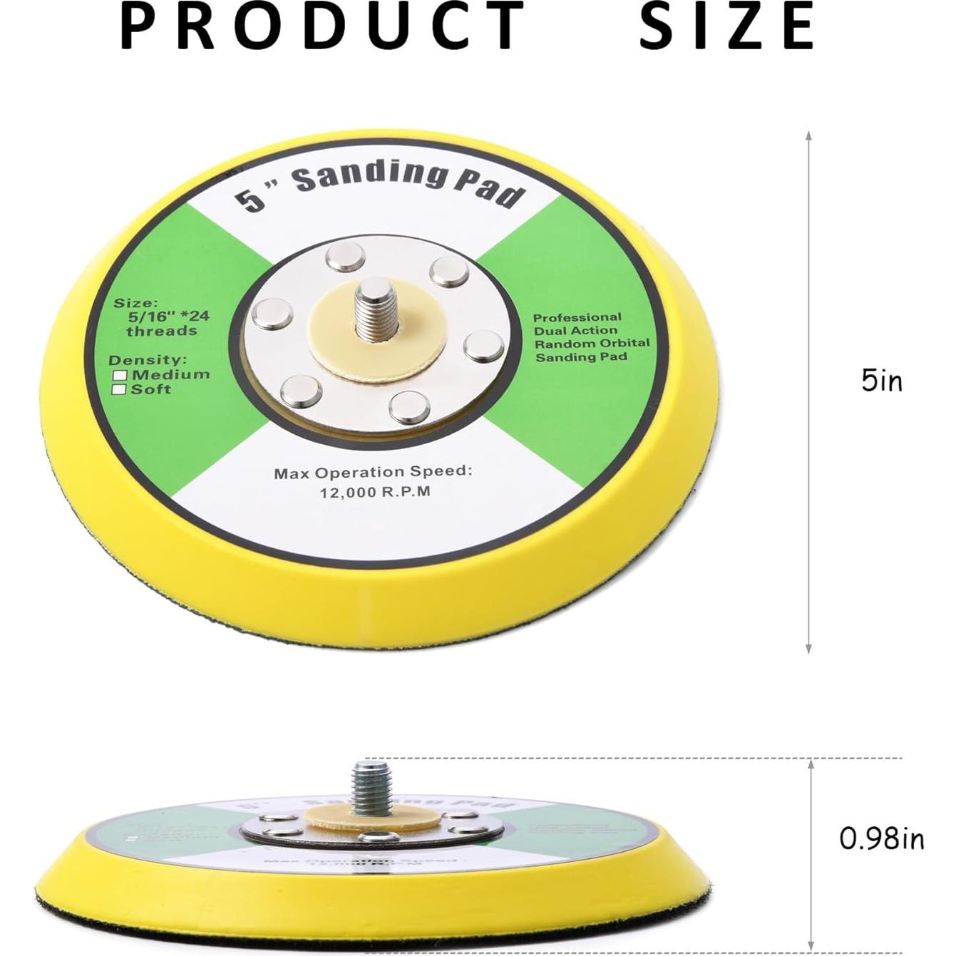 Pad de Respaldo Flexible 5" Shiningeyes con Gancho y Bucle
