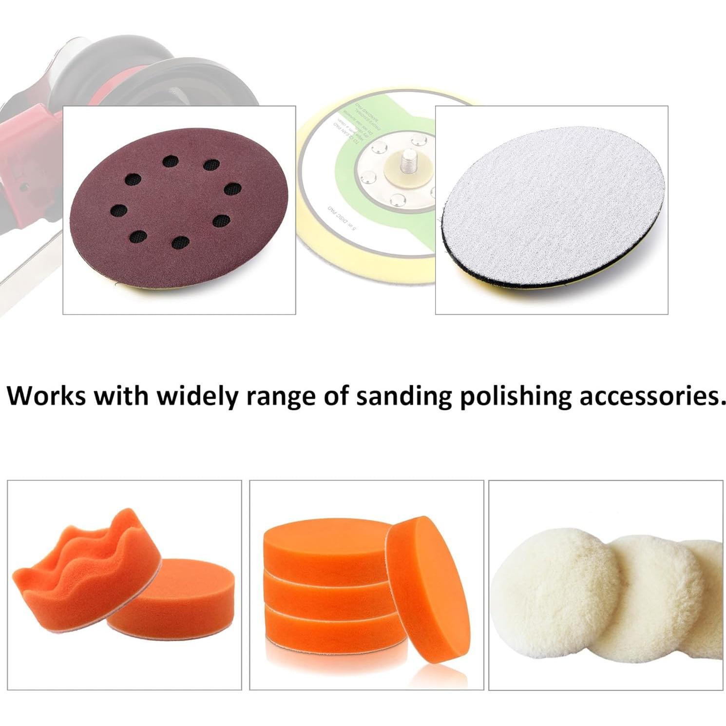 Pad de Respaldo Flexible 5" Shiningeyes con Gancho y Bucle