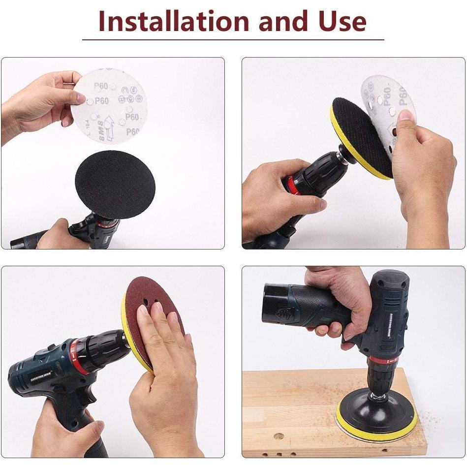 Kit de Discos de Lijado 80 Piezas 5" Grano Mezclado JYC