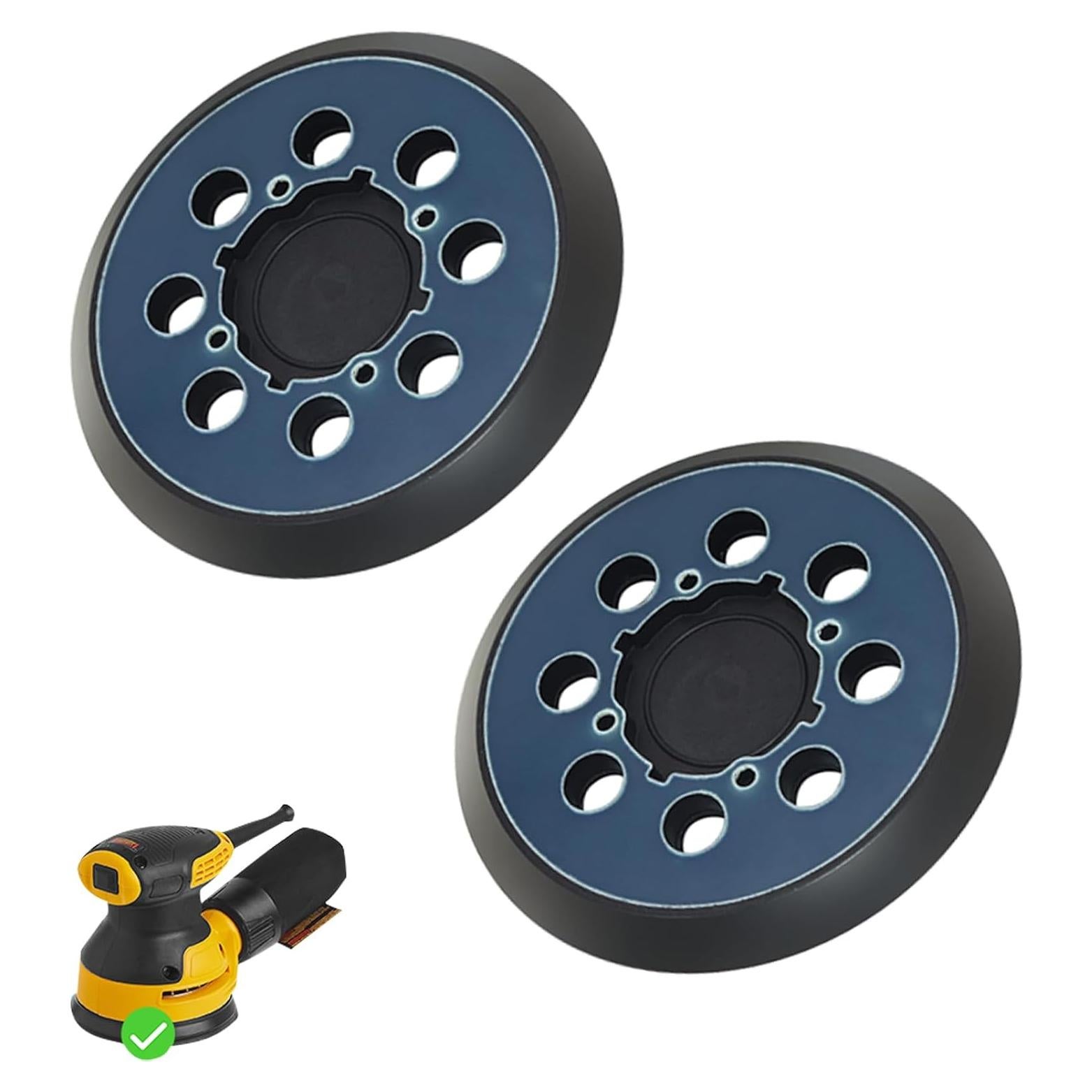 Paquete de 2 almohadillas de lijado Dewalt 12.7 cm 8 agujeros