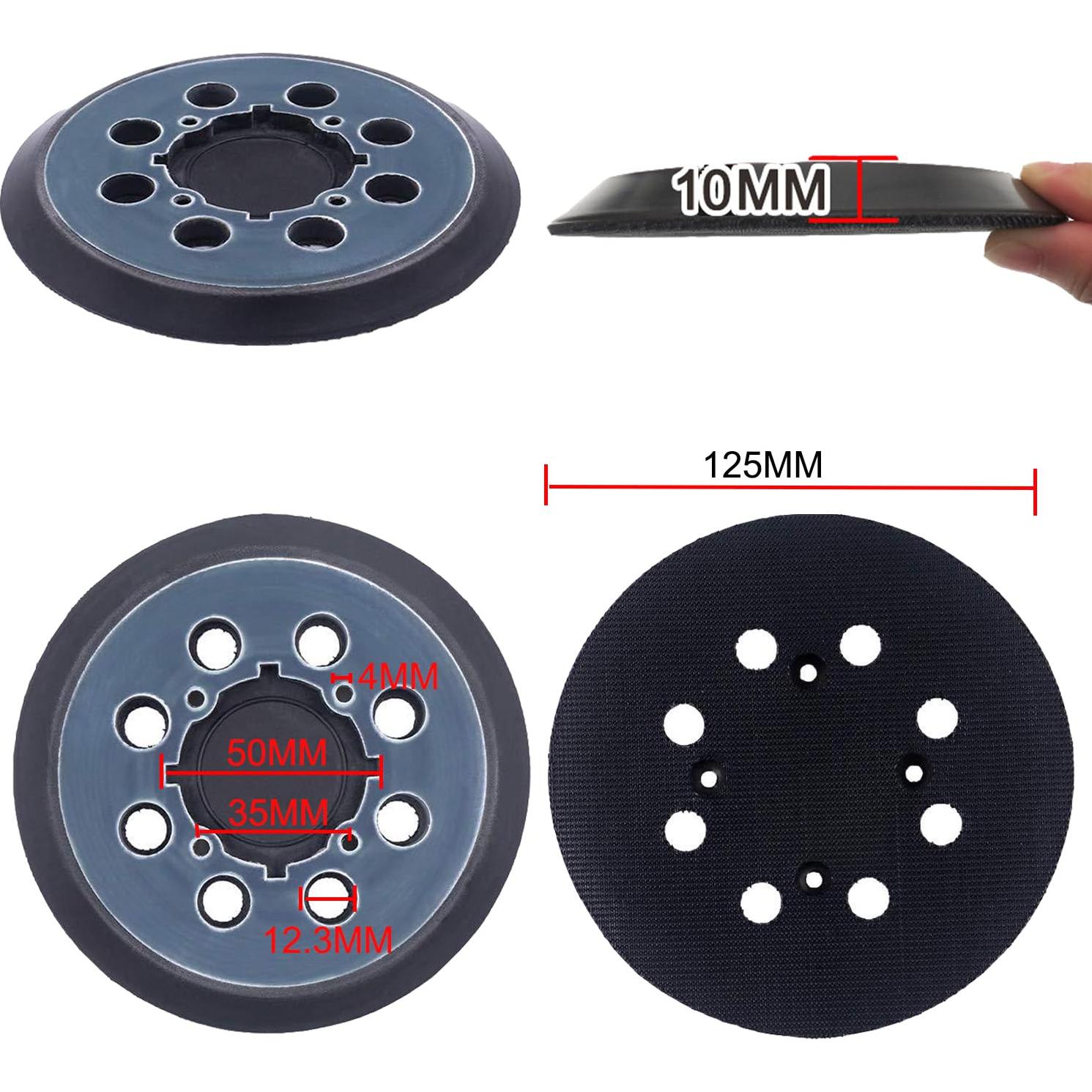 Paquete de 2 almohadillas de lijado Dewalt 12.7 cm 8 agujeros