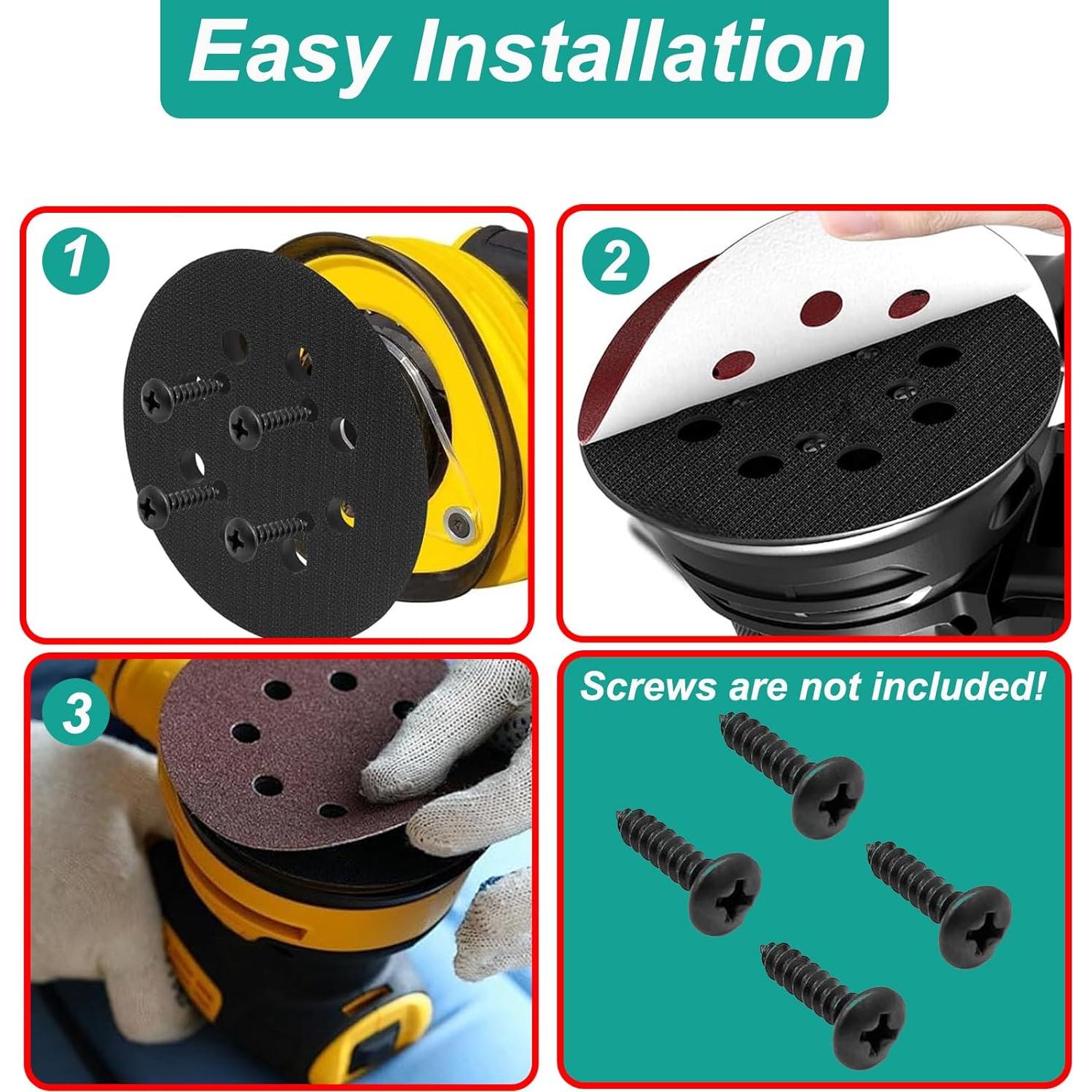 Paquete de 2 almohadillas de lijado Dewalt 12.7 cm 8 agujeros