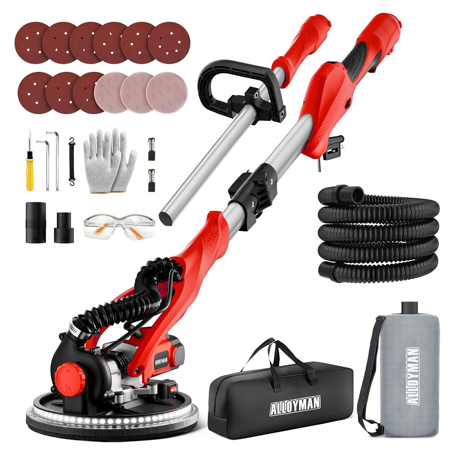 Lijadora de Paneles de Yeso Alloyman 1050W 7 Velocidades LED